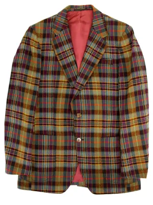 1970s Bold Plaid Vintage Wool Blazer