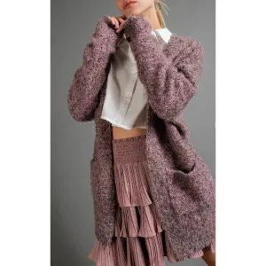 2 Tone Thread So Soft Open Front Cardigan