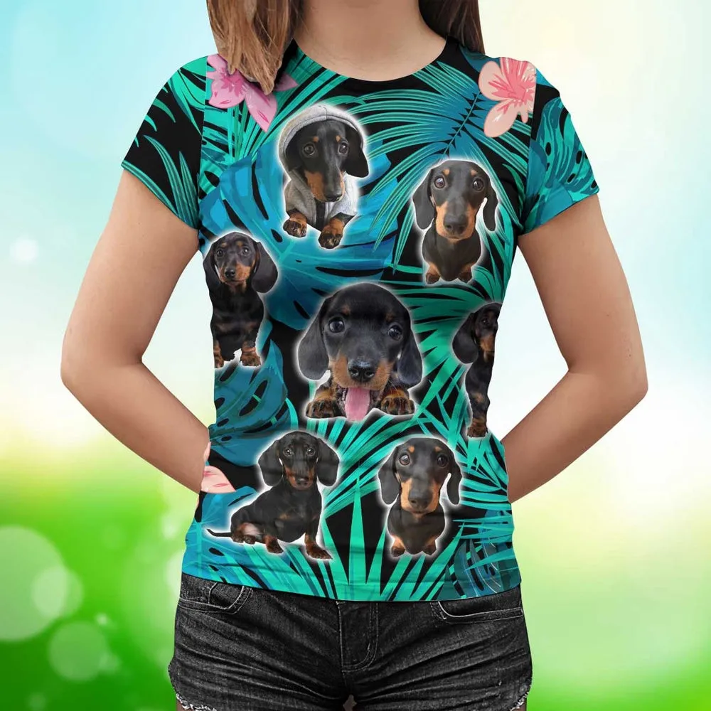 3D Dog T Shirts, Dachshund Baby All Over Print T-Shirt, Gift For Pet Loves