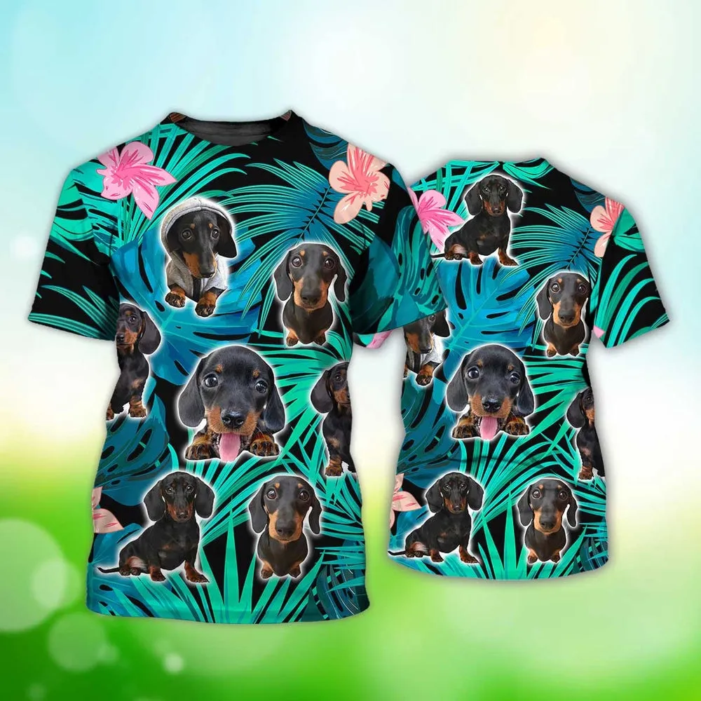 3D Dog T Shirts, Dachshund Baby All Over Print T-Shirt, Gift For Pet Loves