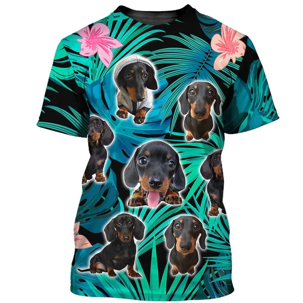 3D Dog T Shirts, Dachshund Baby All Over Print T-Shirt, Gift For Pet Loves