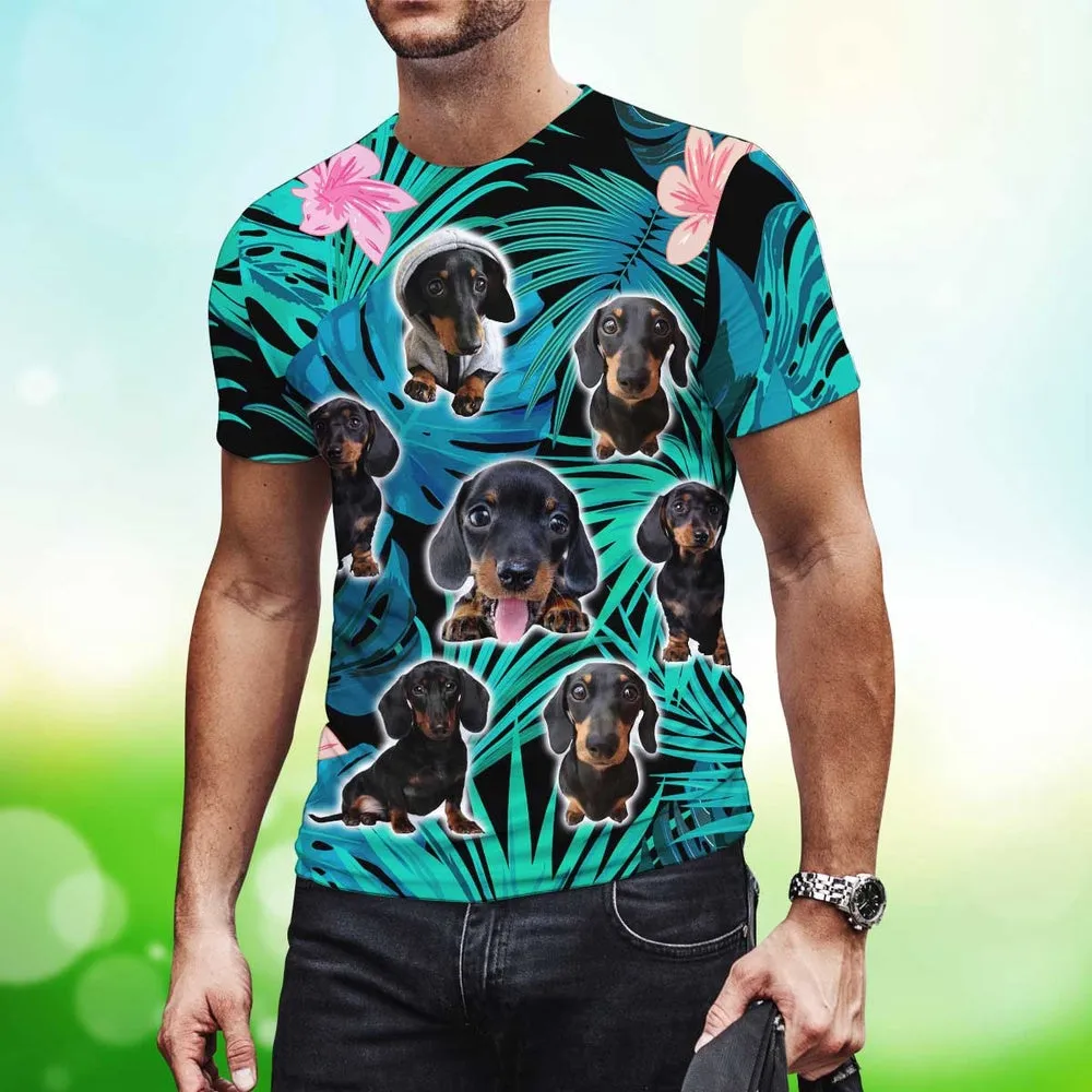 3D Dog T Shirts, Dachshund Baby All Over Print T-Shirt, Gift For Pet Loves