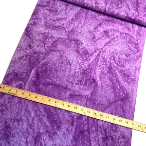 7/8 YD. PIECE, Purple Orchid Artisan Salt Dye/Tie Dye Rayon Challis from India,  #HB-275