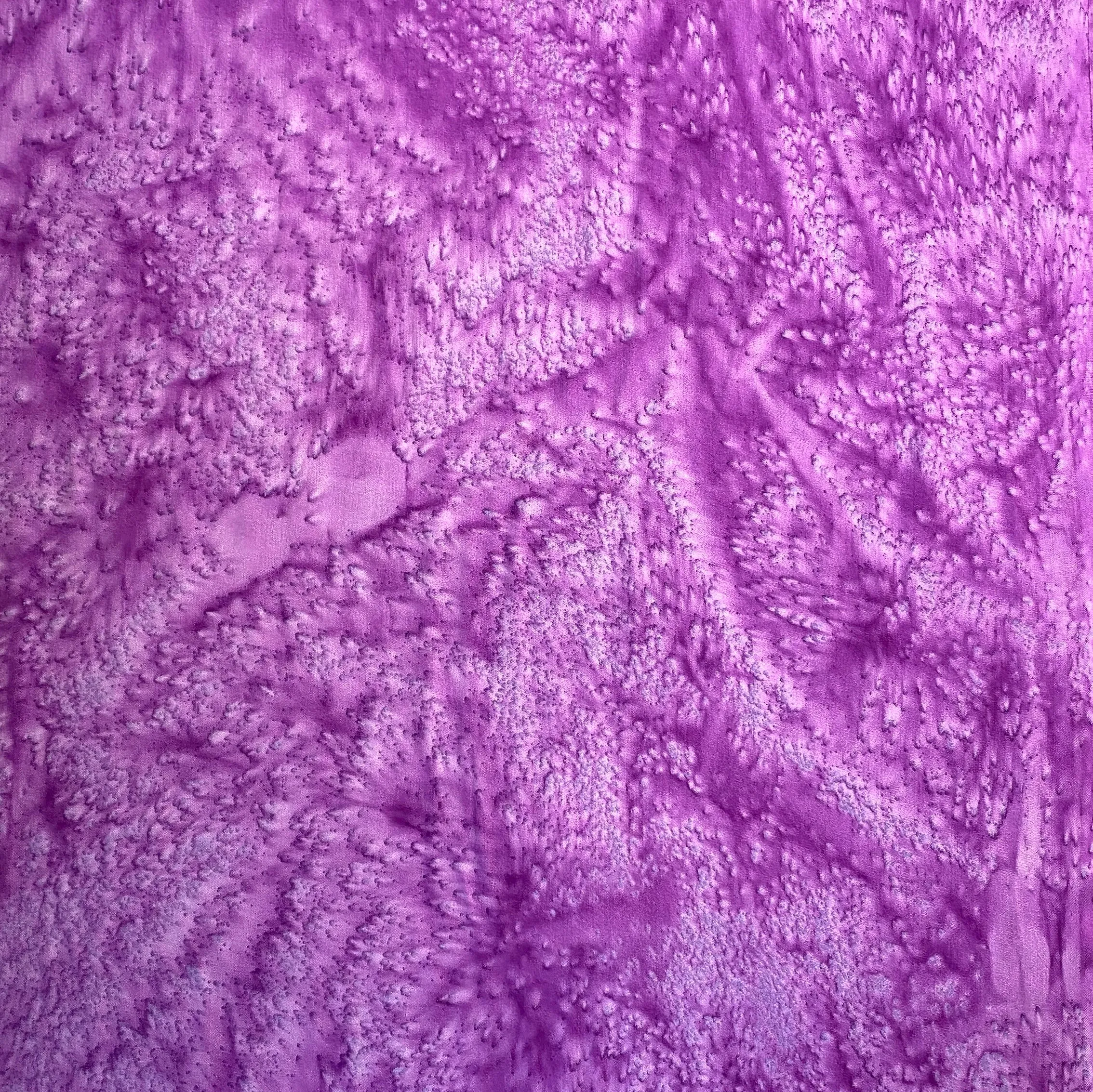 7/8 YD. PIECE, Purple Orchid Artisan Salt Dye/Tie Dye Rayon Challis from India,  #HB-275