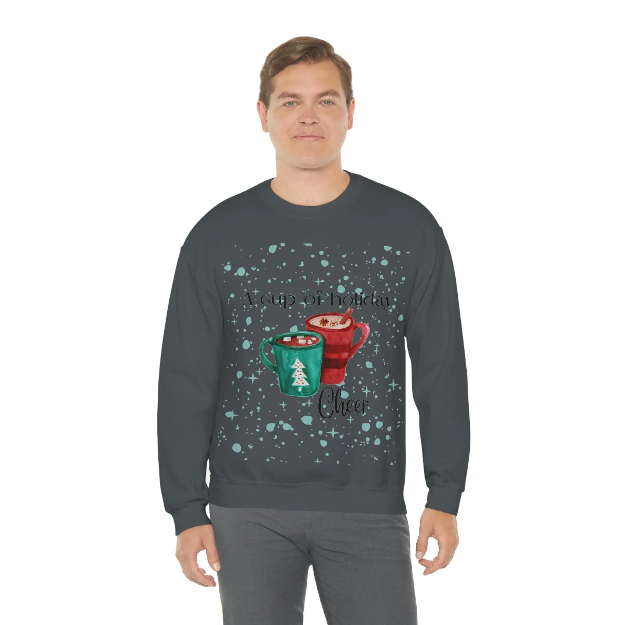 a cup of holiday cheer Unisex Heavy Blend™ Crewneck Sweatshirt