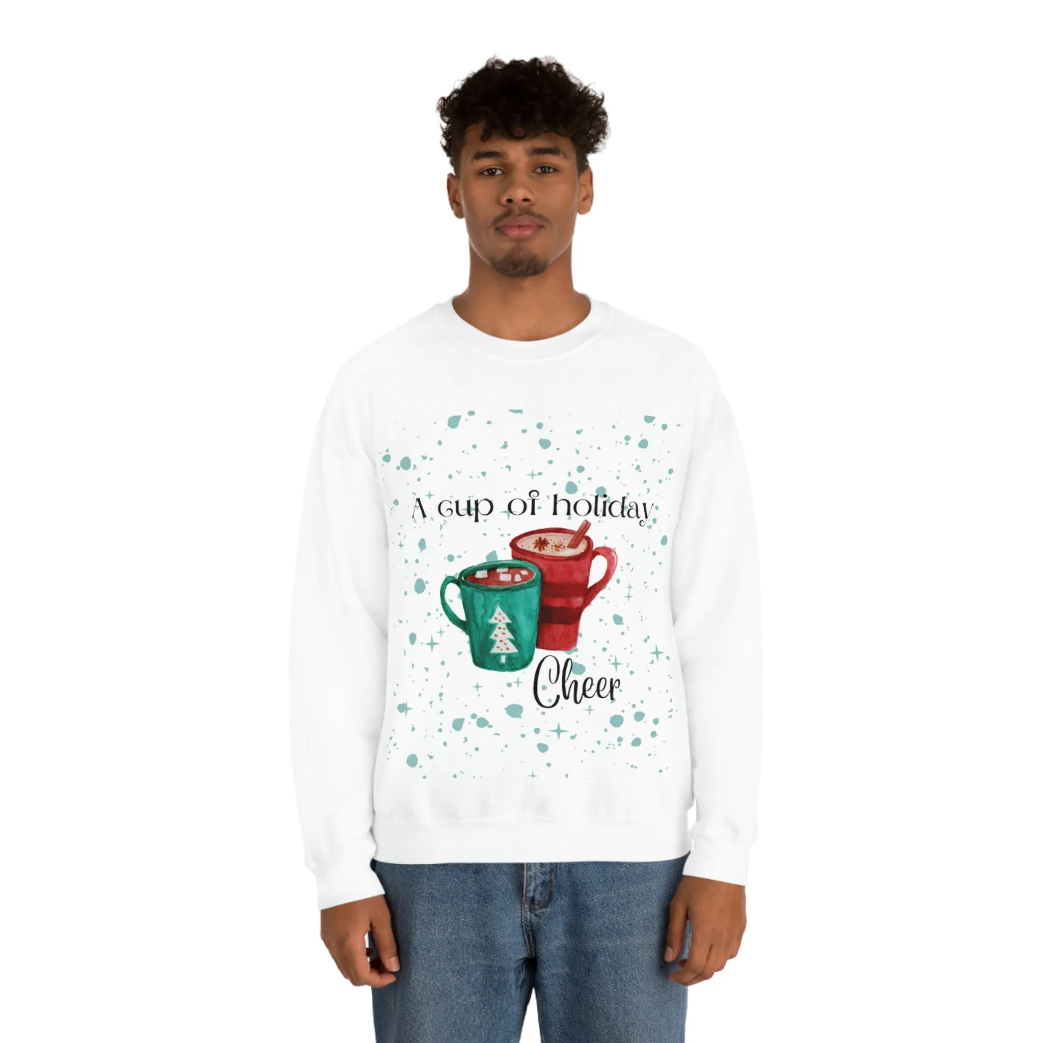 a cup of holiday cheer Unisex Heavy Blend™ Crewneck Sweatshirt