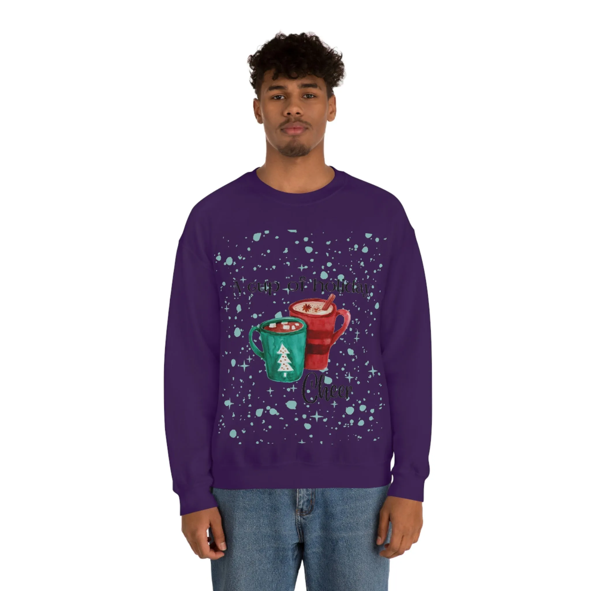 a cup of holiday cheer Unisex Heavy Blend™ Crewneck Sweatshirt