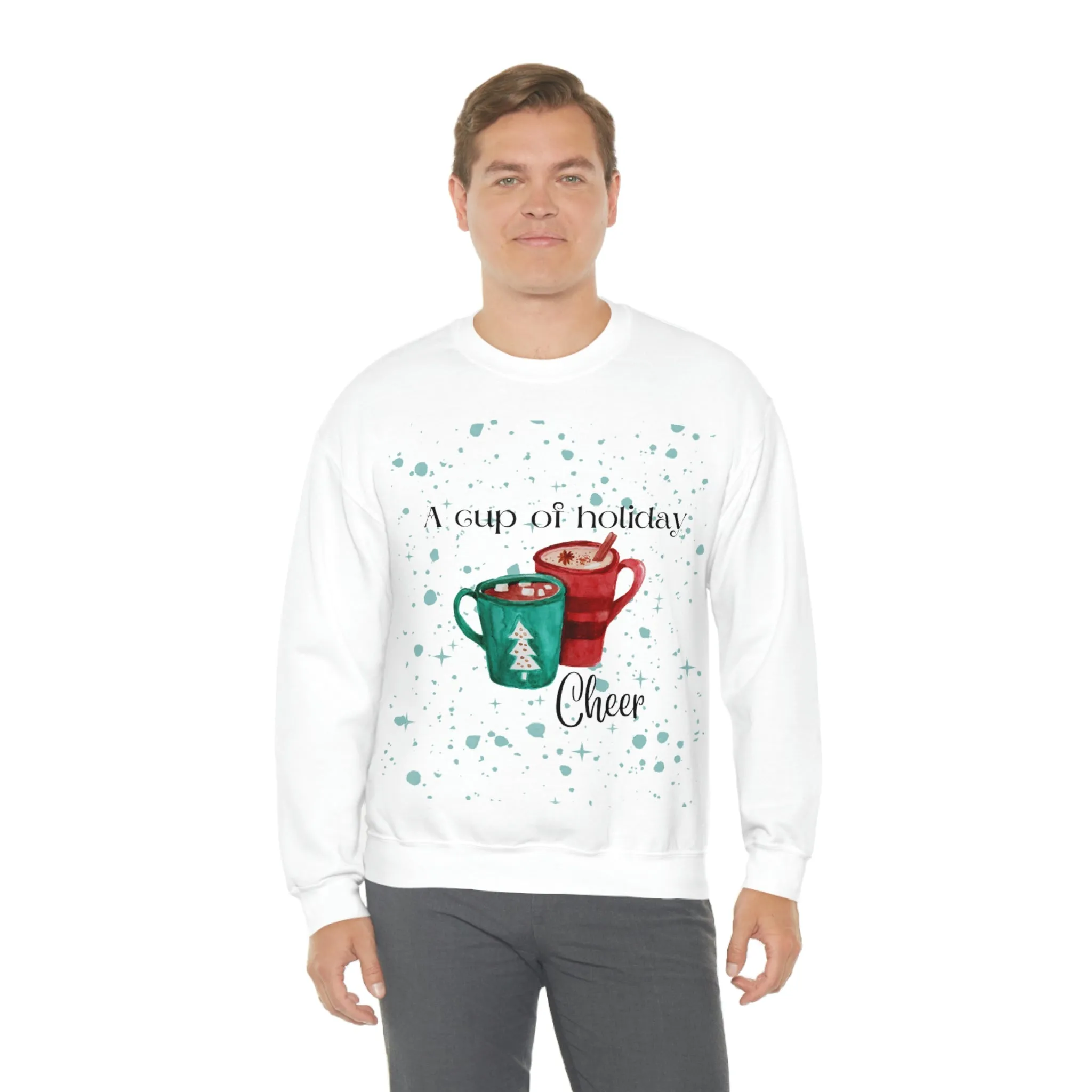 a cup of holiday cheer Unisex Heavy Blend™ Crewneck Sweatshirt