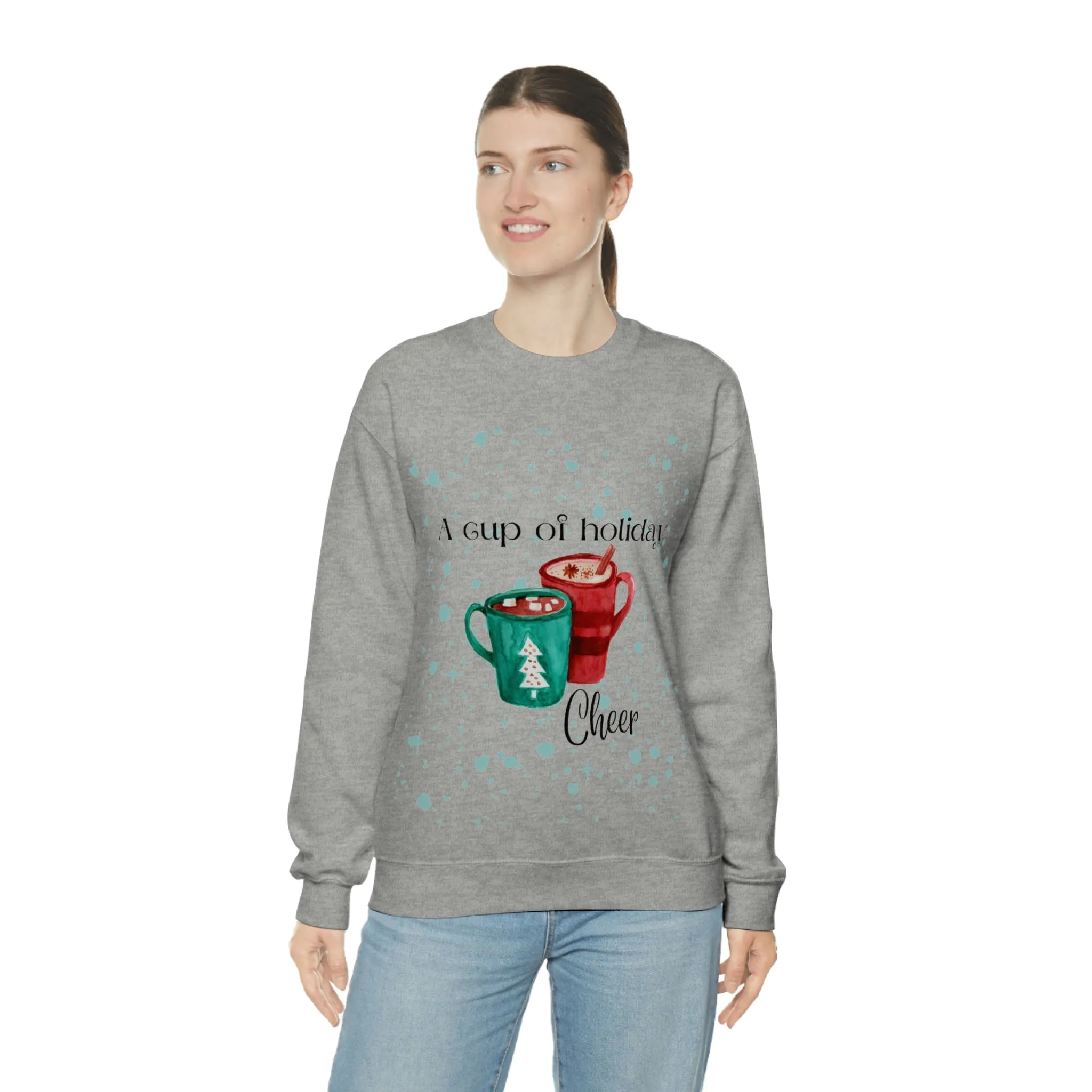 a cup of holiday cheer Unisex Heavy Blend™ Crewneck Sweatshirt