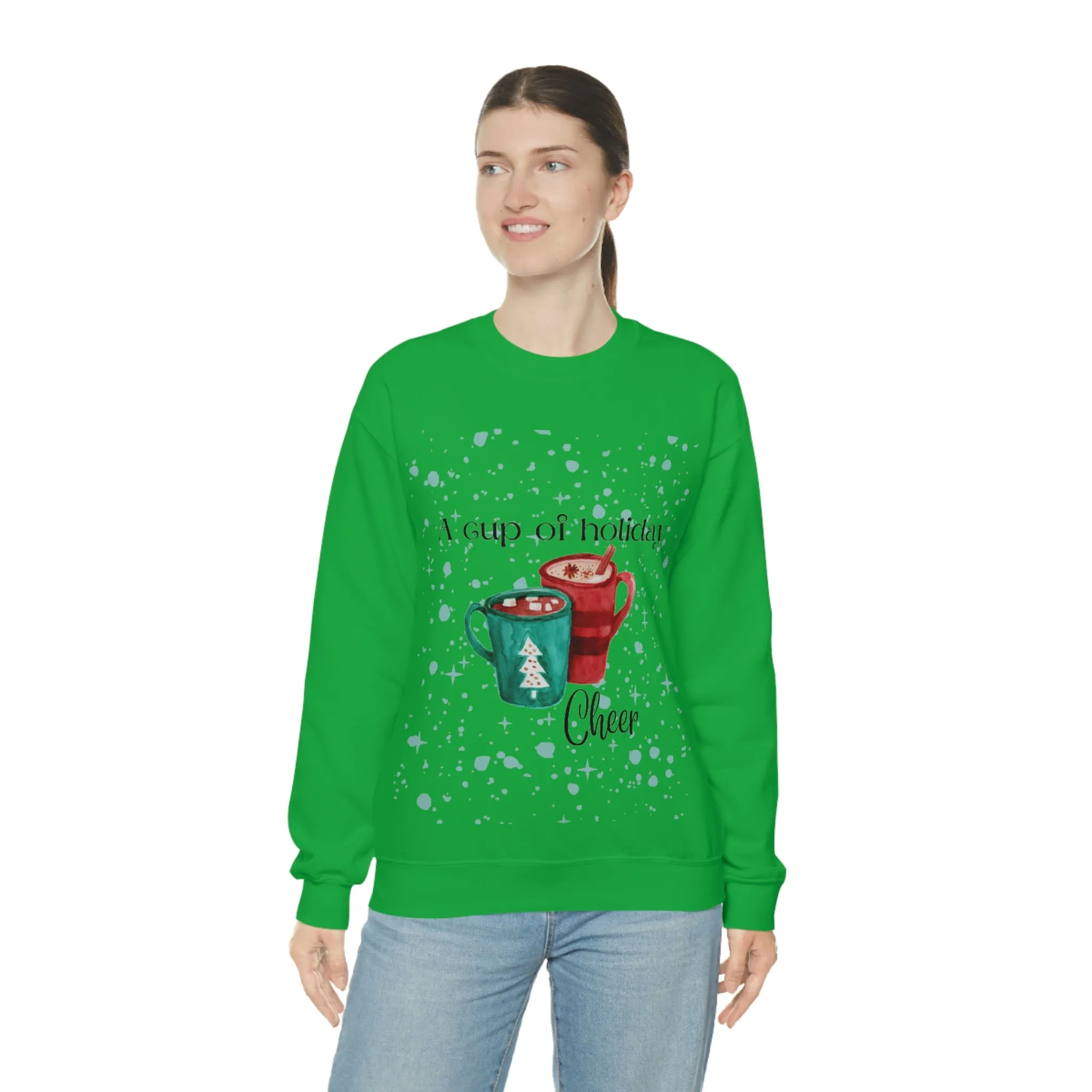 a cup of holiday cheer Unisex Heavy Blend™ Crewneck Sweatshirt