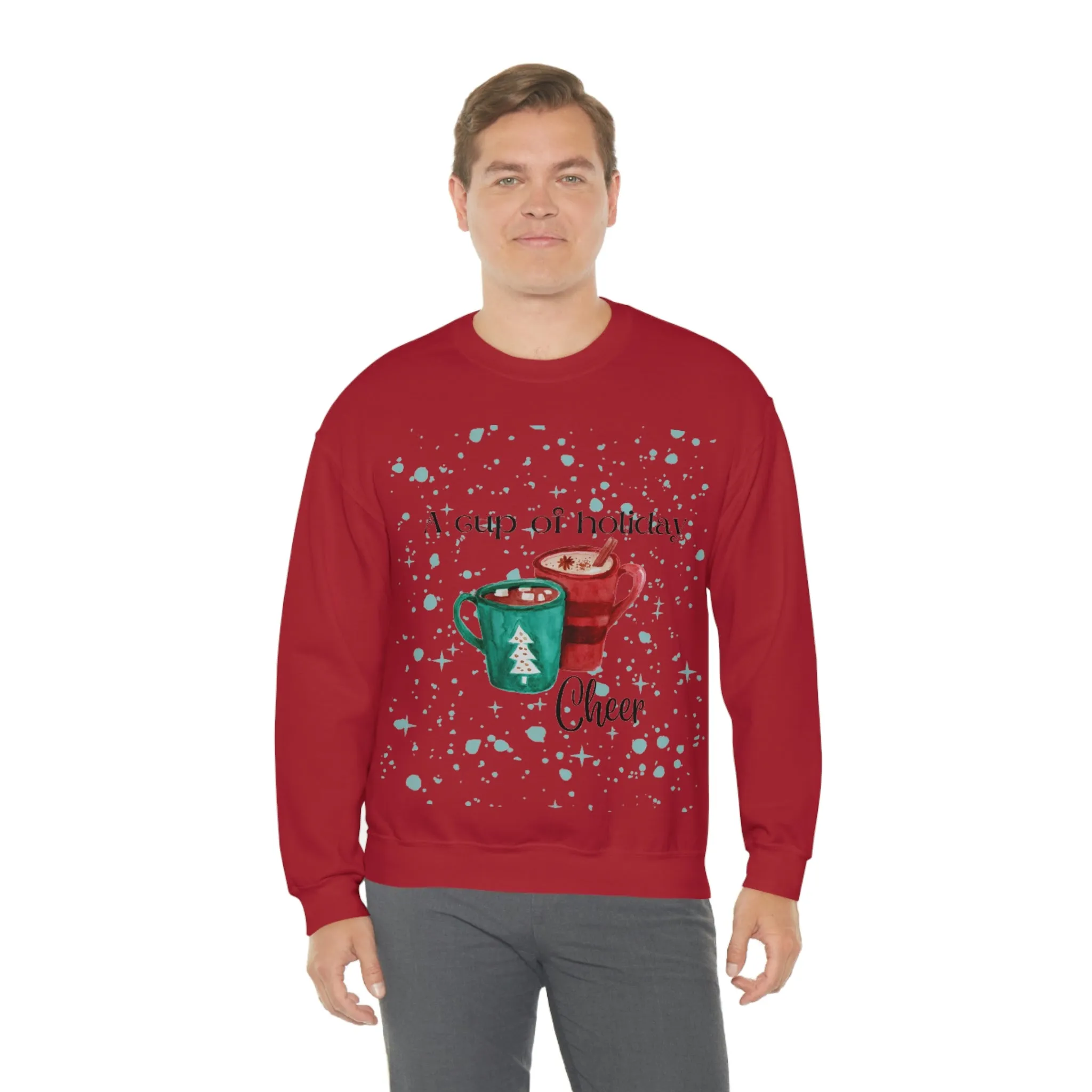 a cup of holiday cheer Unisex Heavy Blend™ Crewneck Sweatshirt