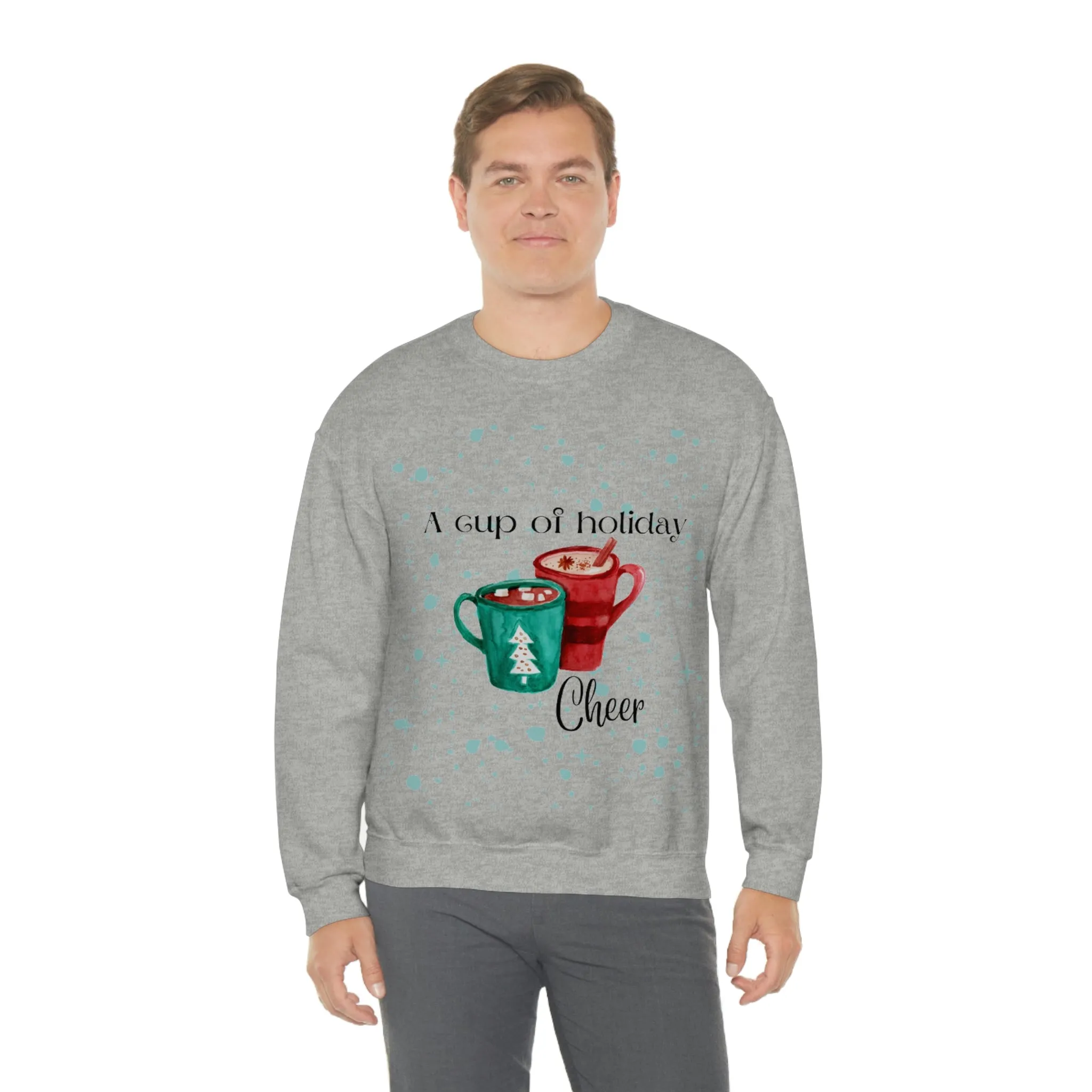 a cup of holiday cheer Unisex Heavy Blend™ Crewneck Sweatshirt