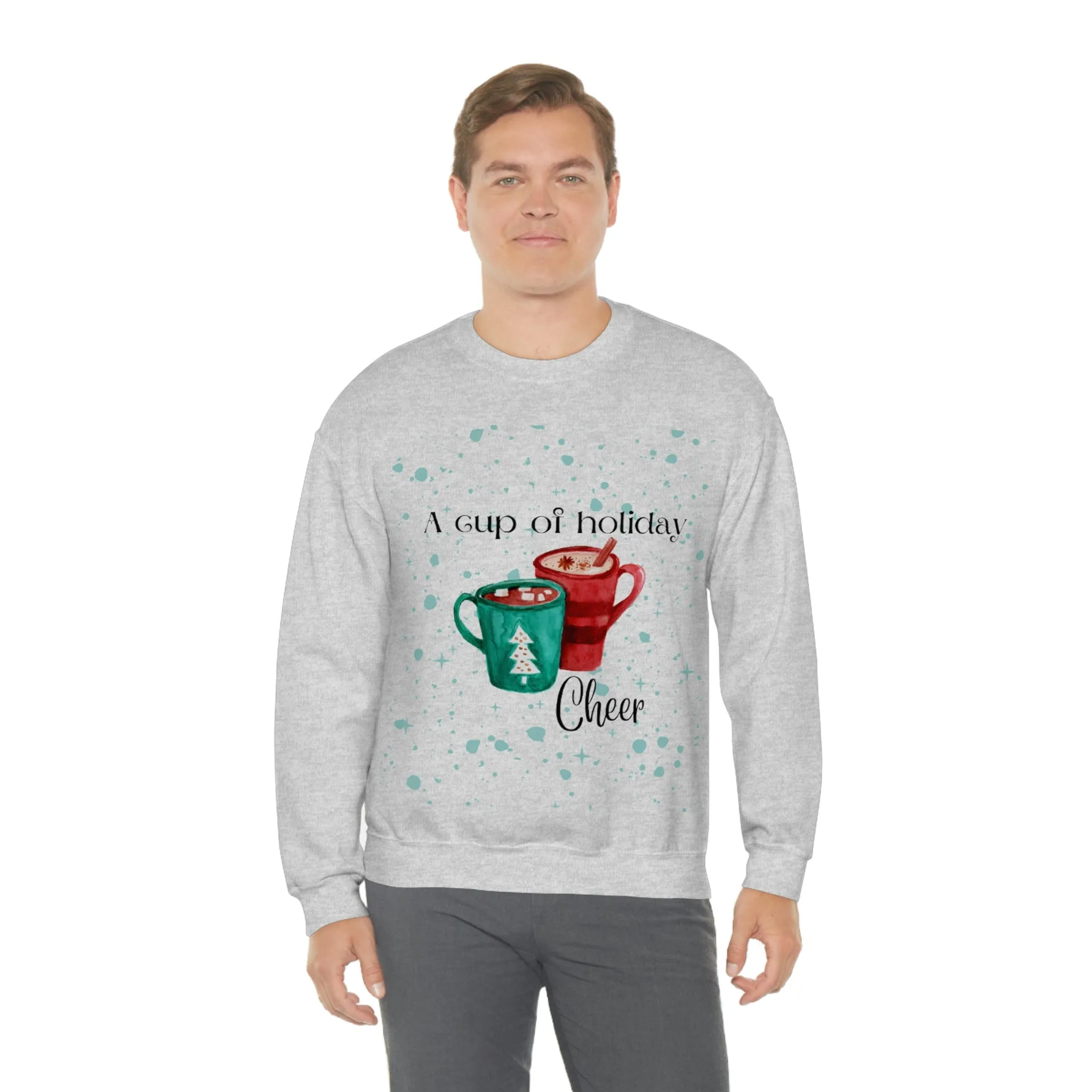 a cup of holiday cheer Unisex Heavy Blend™ Crewneck Sweatshirt