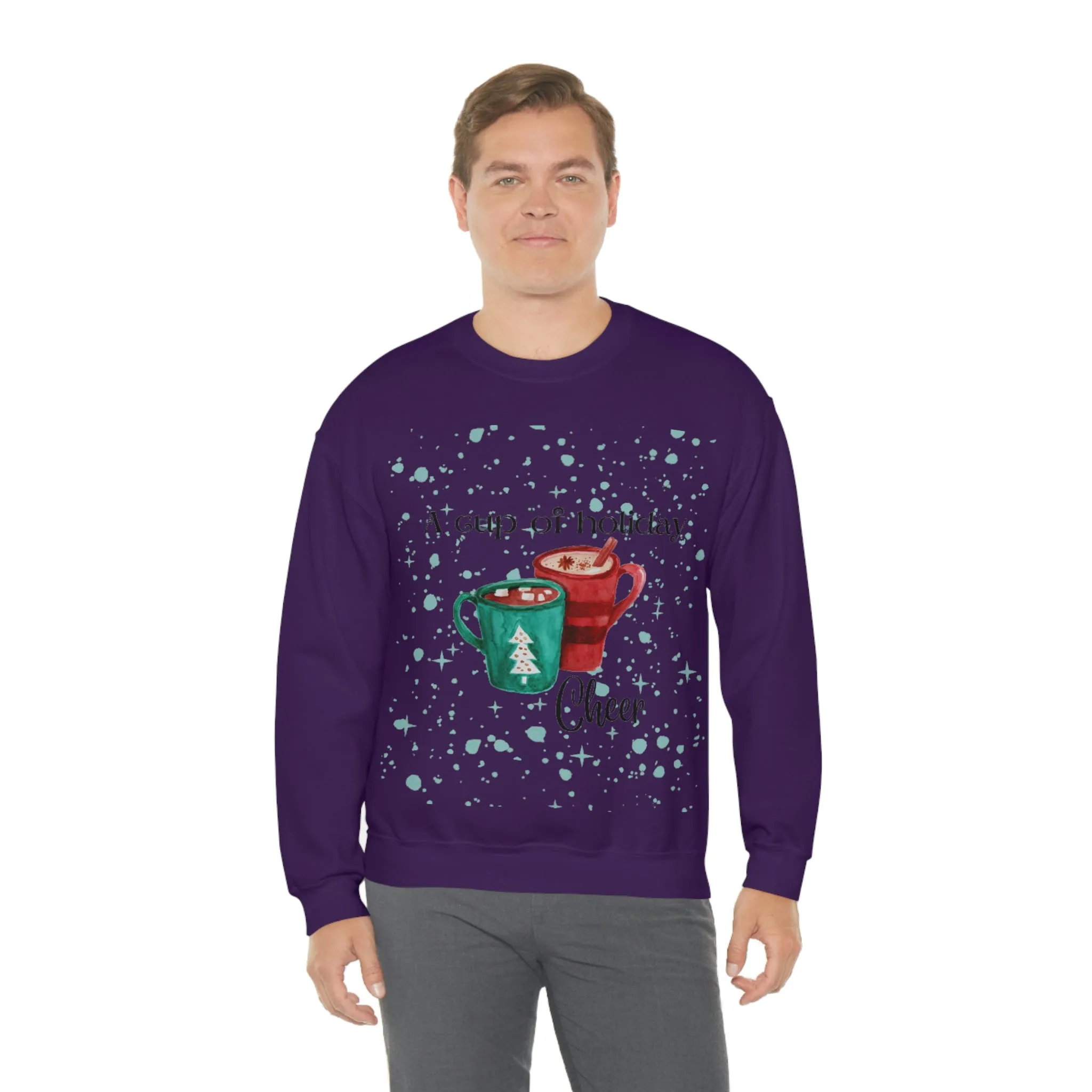 a cup of holiday cheer Unisex Heavy Blend™ Crewneck Sweatshirt