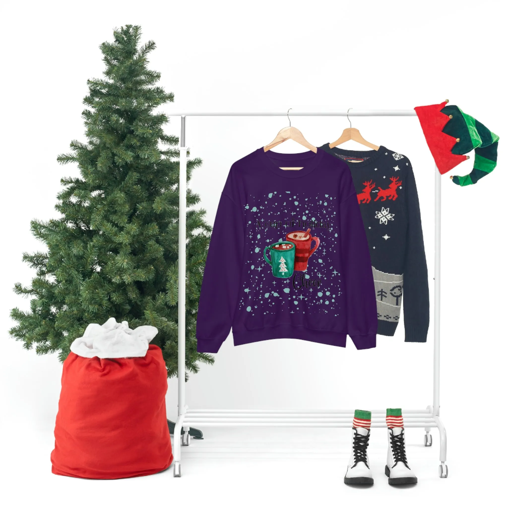 a cup of holiday cheer Unisex Heavy Blend™ Crewneck Sweatshirt