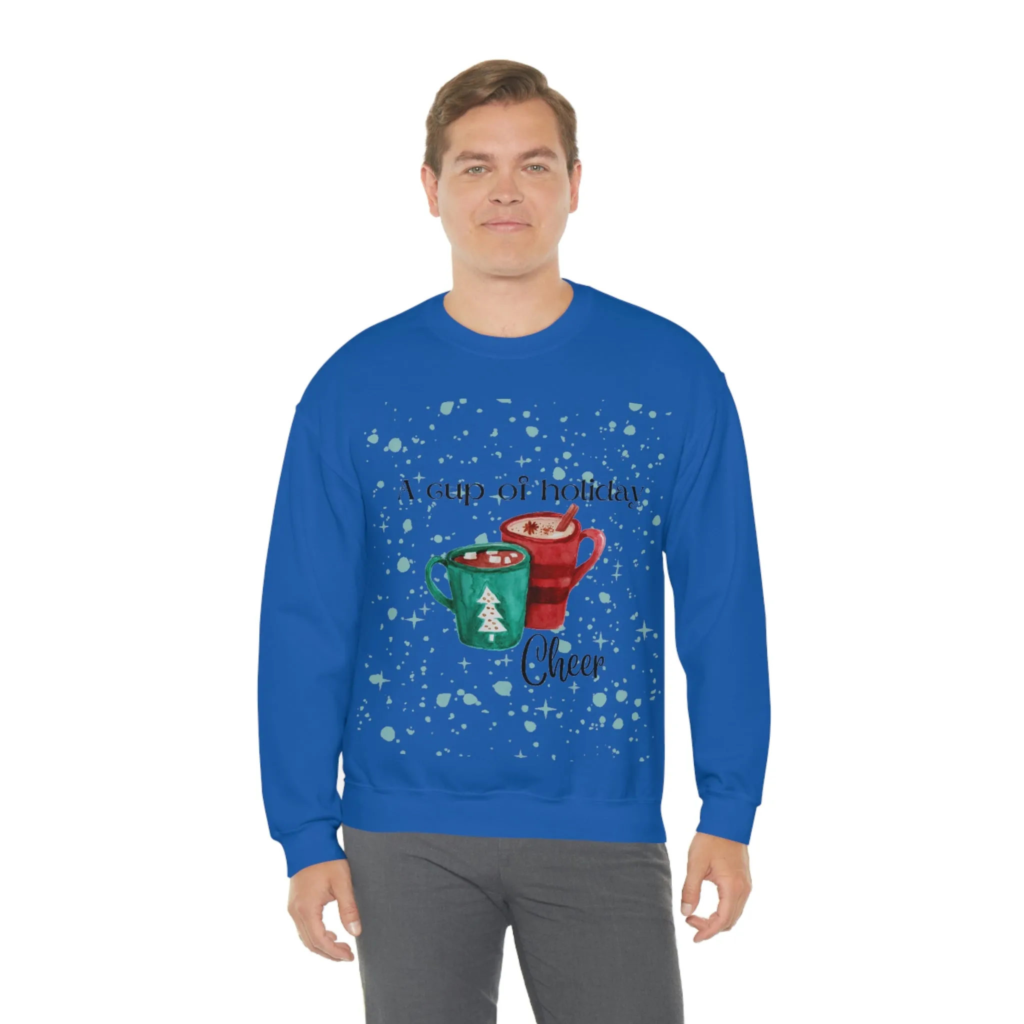 a cup of holiday cheer Unisex Heavy Blend™ Crewneck Sweatshirt