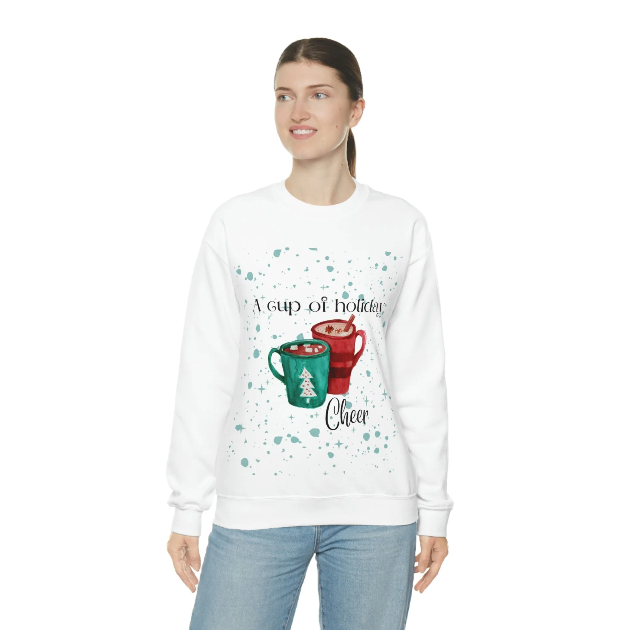 a cup of holiday cheer Unisex Heavy Blend™ Crewneck Sweatshirt