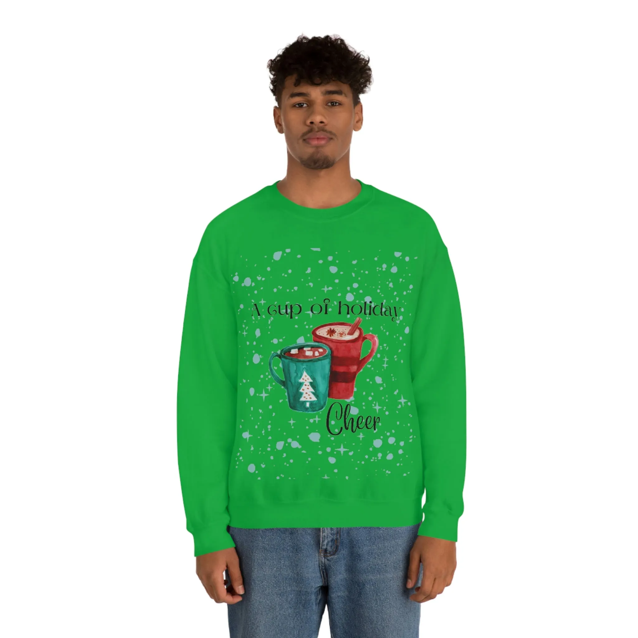 a cup of holiday cheer Unisex Heavy Blend™ Crewneck Sweatshirt