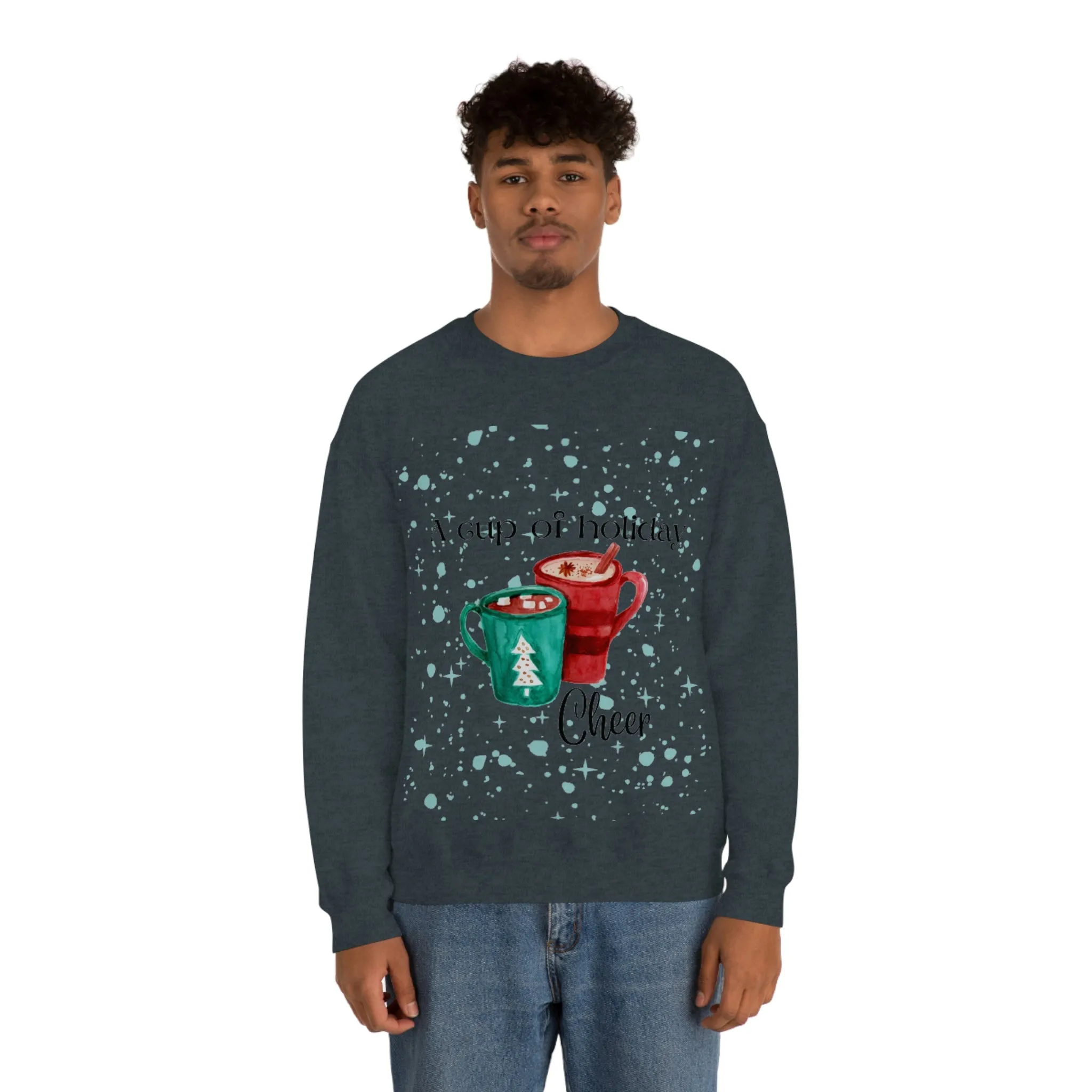 a cup of holiday cheer Unisex Heavy Blend™ Crewneck Sweatshirt