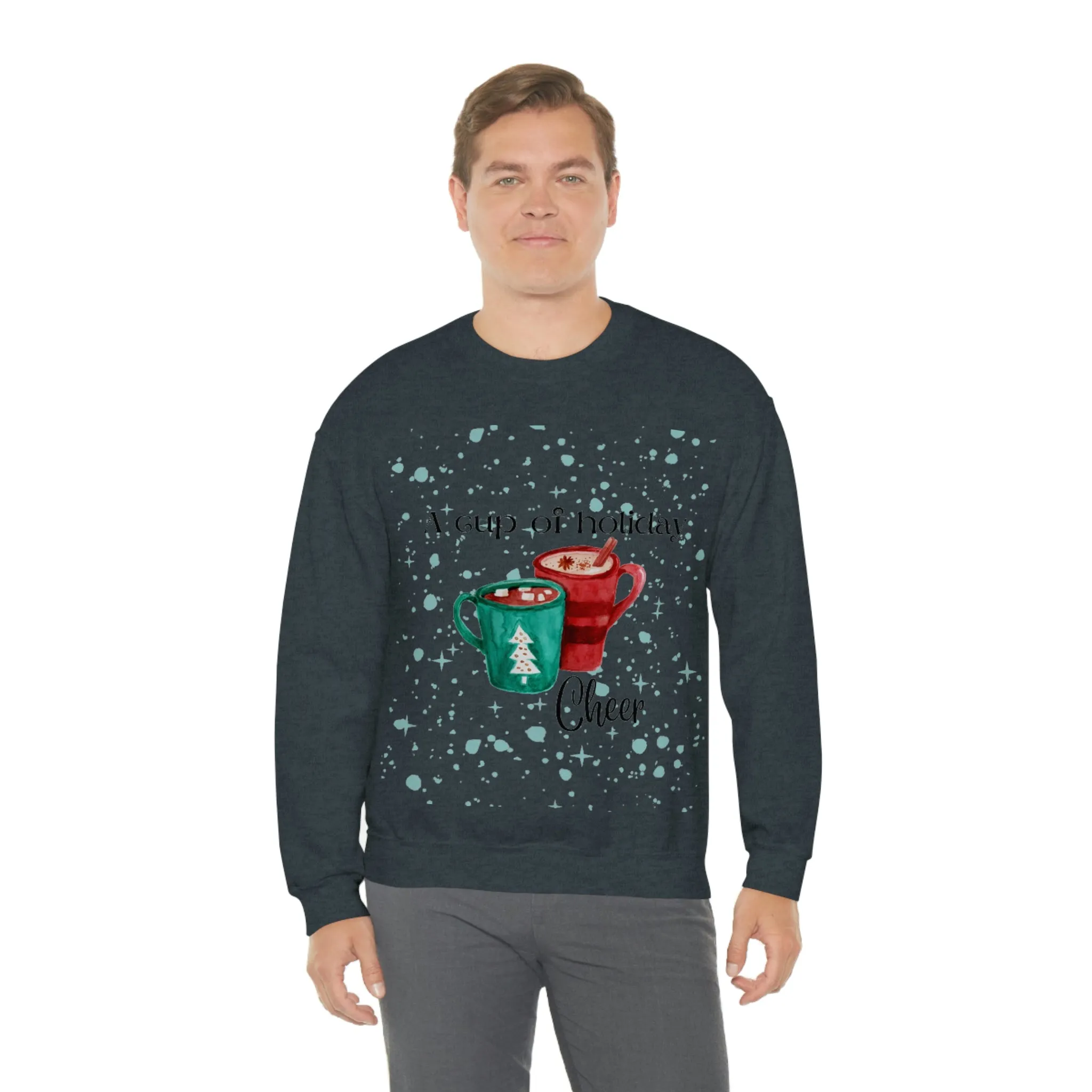 a cup of holiday cheer Unisex Heavy Blend™ Crewneck Sweatshirt