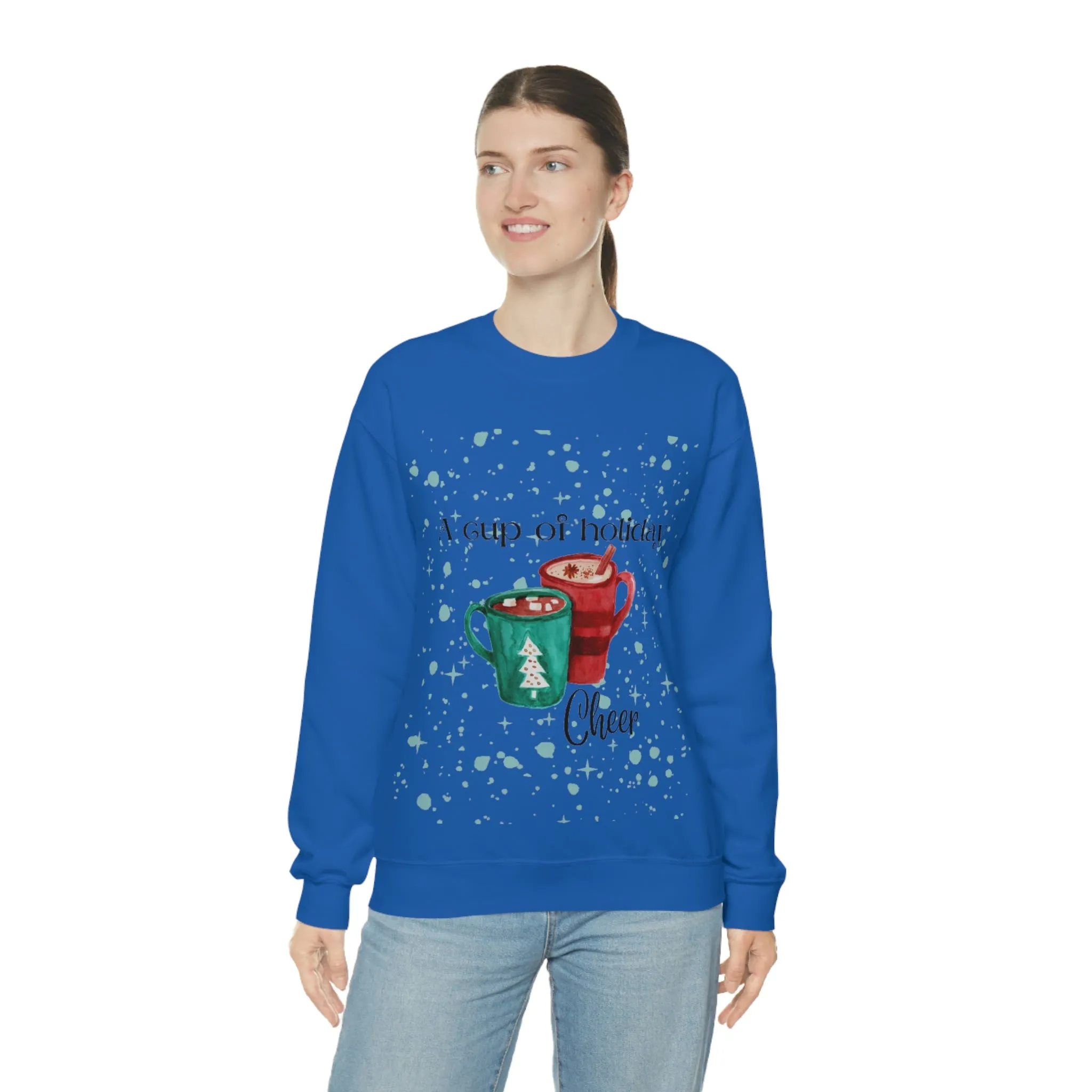 a cup of holiday cheer Unisex Heavy Blend™ Crewneck Sweatshirt