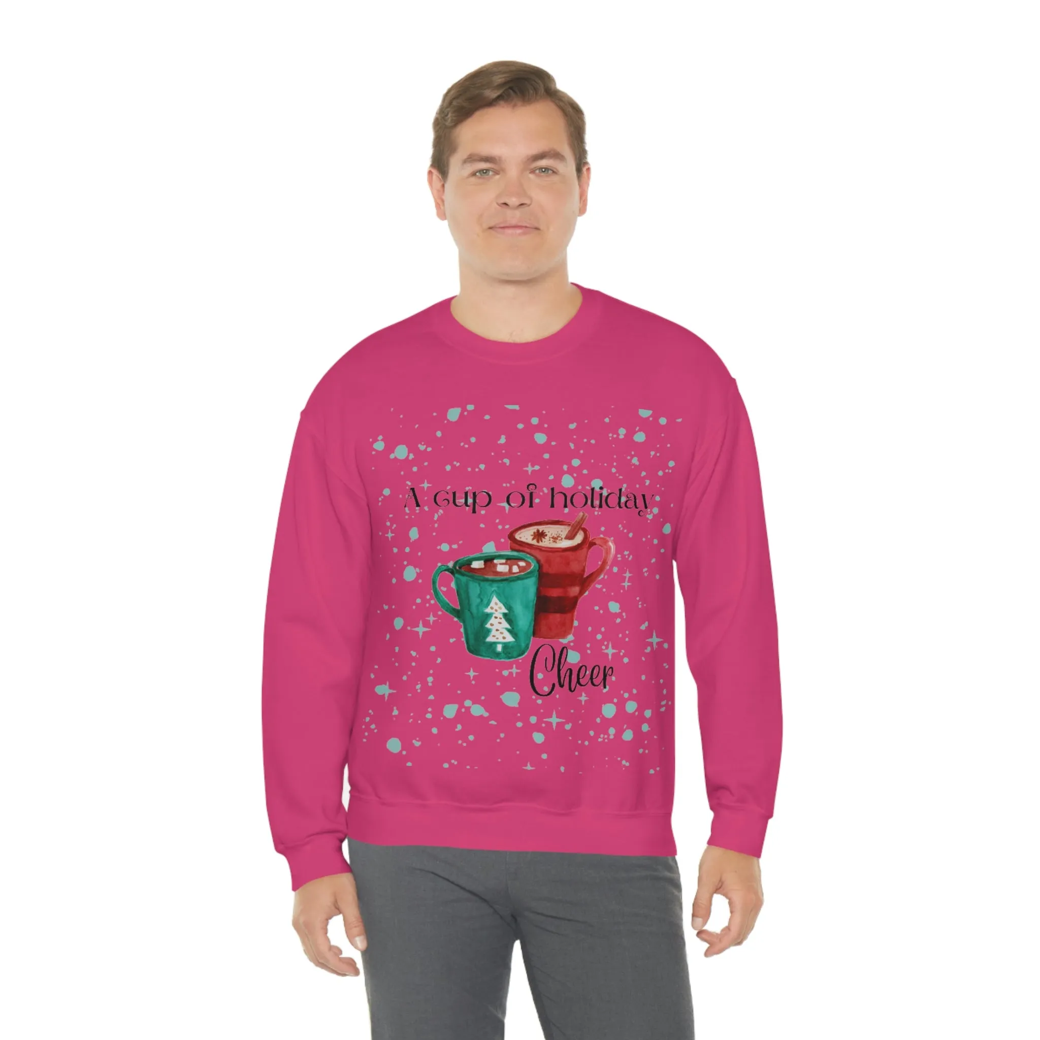 a cup of holiday cheer Unisex Heavy Blend™ Crewneck Sweatshirt