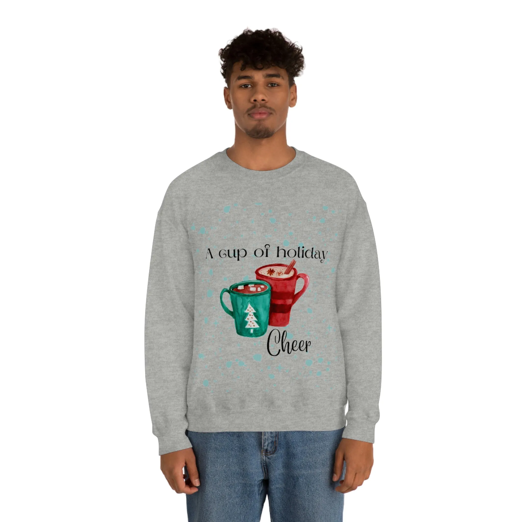 a cup of holiday cheer Unisex Heavy Blend™ Crewneck Sweatshirt