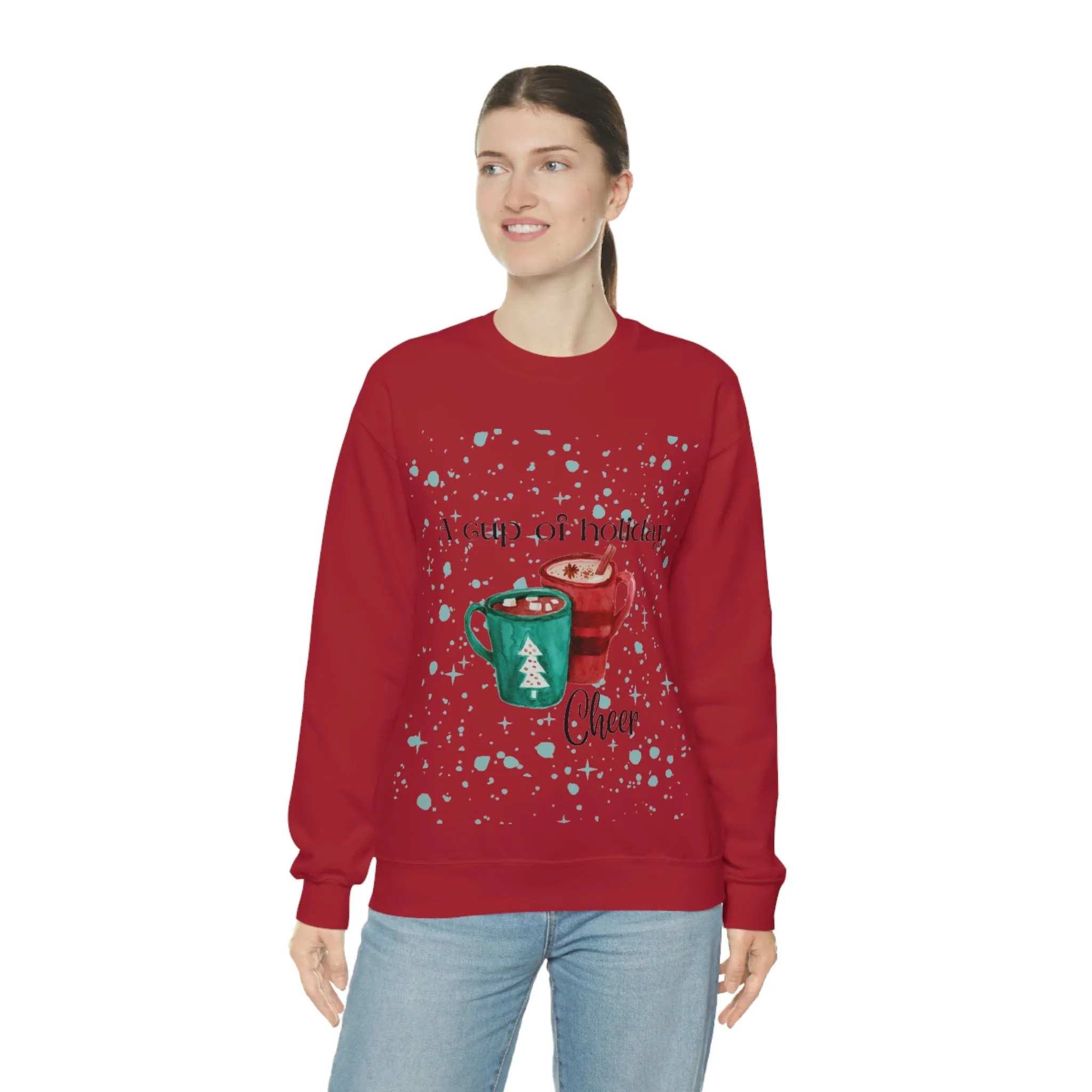 a cup of holiday cheer Unisex Heavy Blend™ Crewneck Sweatshirt