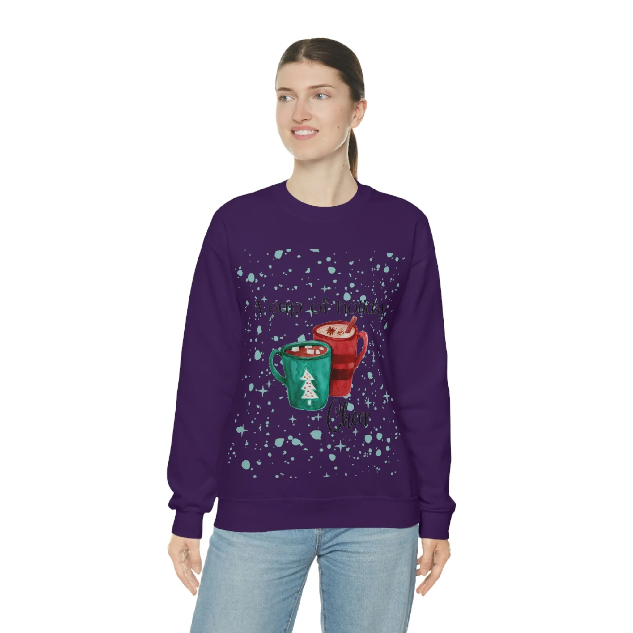 a cup of holiday cheer Unisex Heavy Blend™ Crewneck Sweatshirt