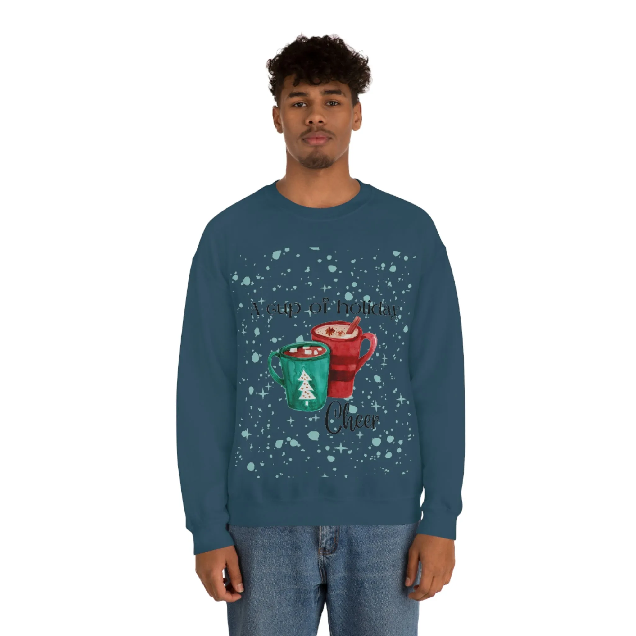 a cup of holiday cheer Unisex Heavy Blend™ Crewneck Sweatshirt