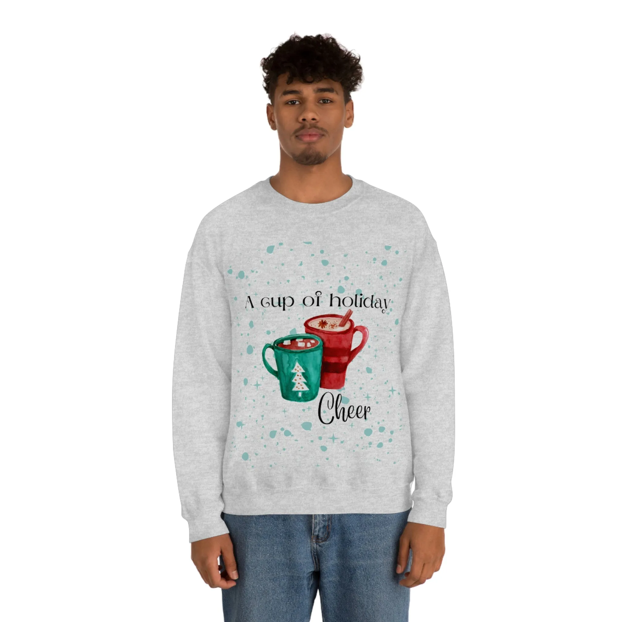 a cup of holiday cheer Unisex Heavy Blend™ Crewneck Sweatshirt