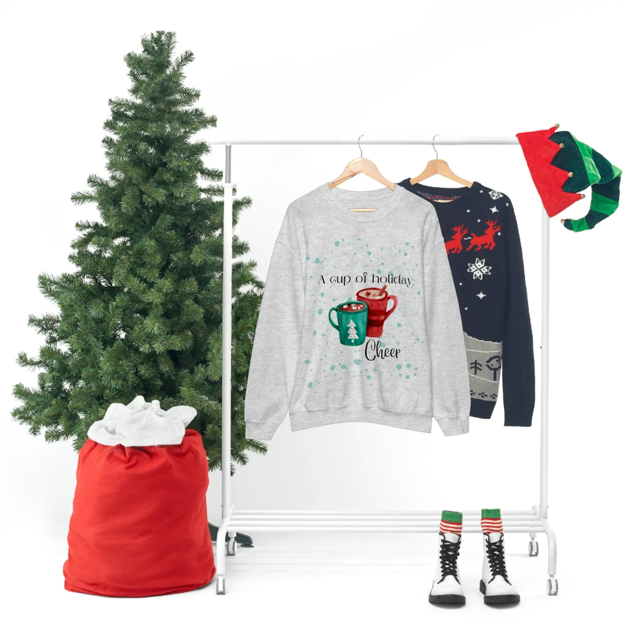 a cup of holiday cheer Unisex Heavy Blend™ Crewneck Sweatshirt