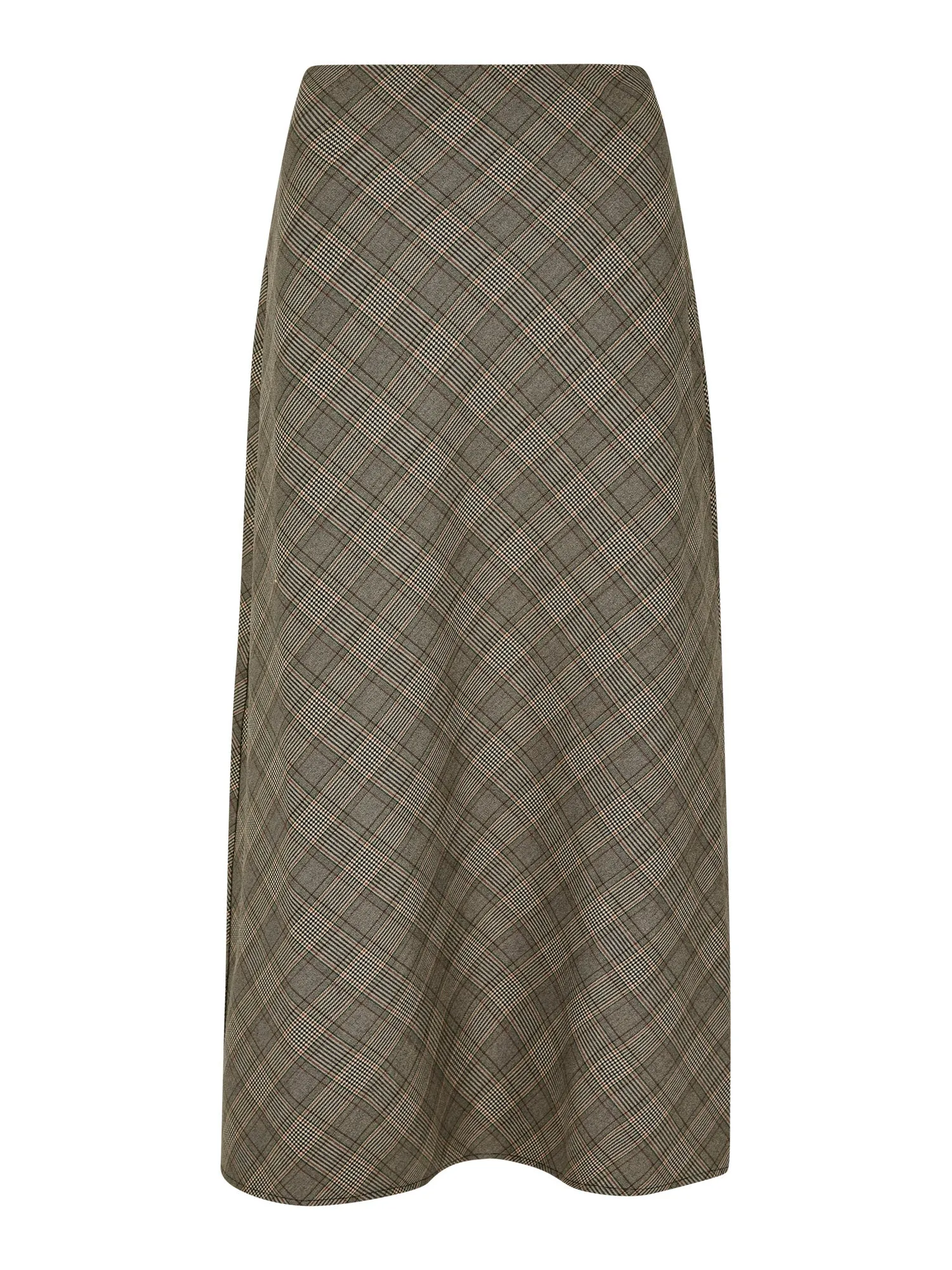 APRICOT HERITAGE CHECK BIAS SKIRT