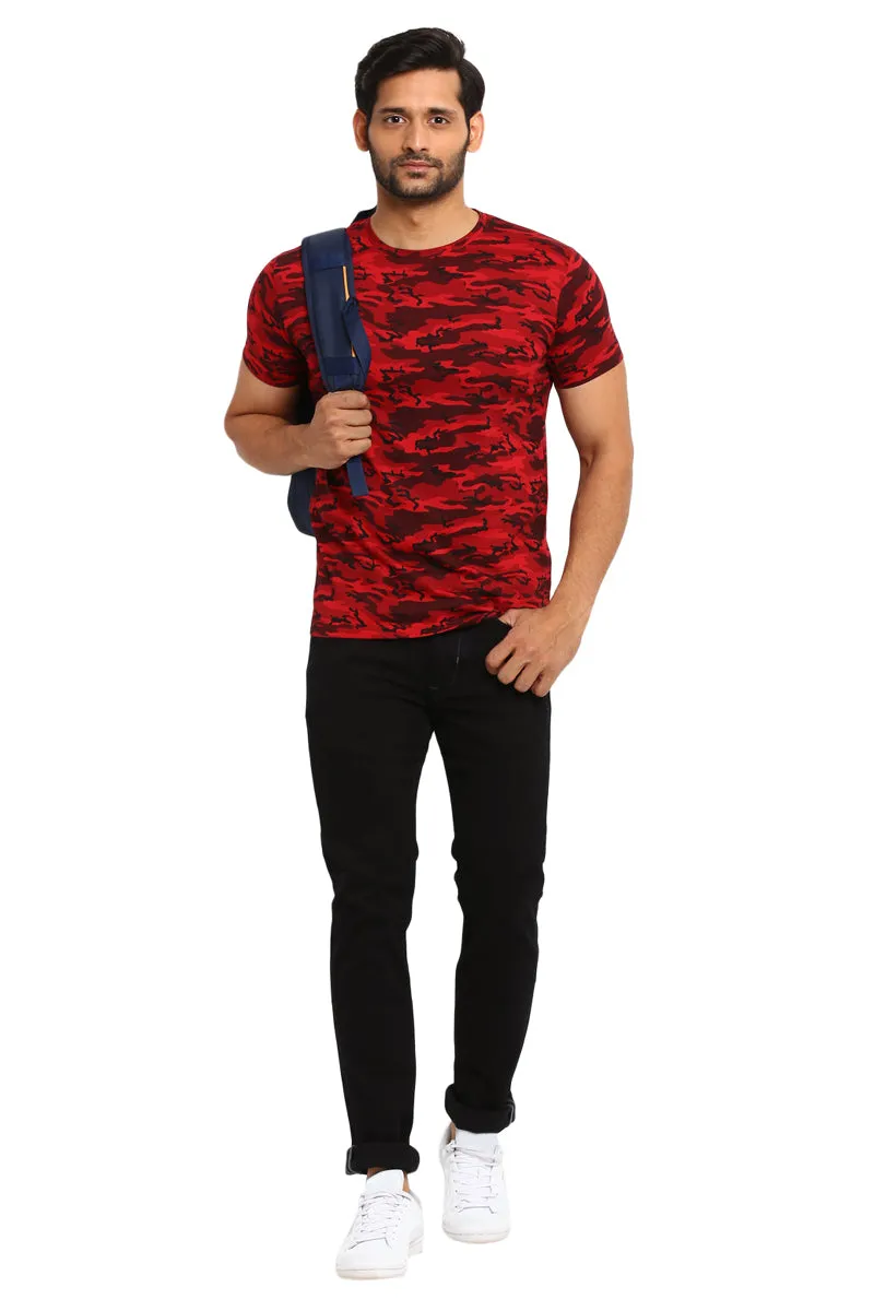 AXMANN Casual T-Shirt (Red | Gold Chrome) Combo Pack