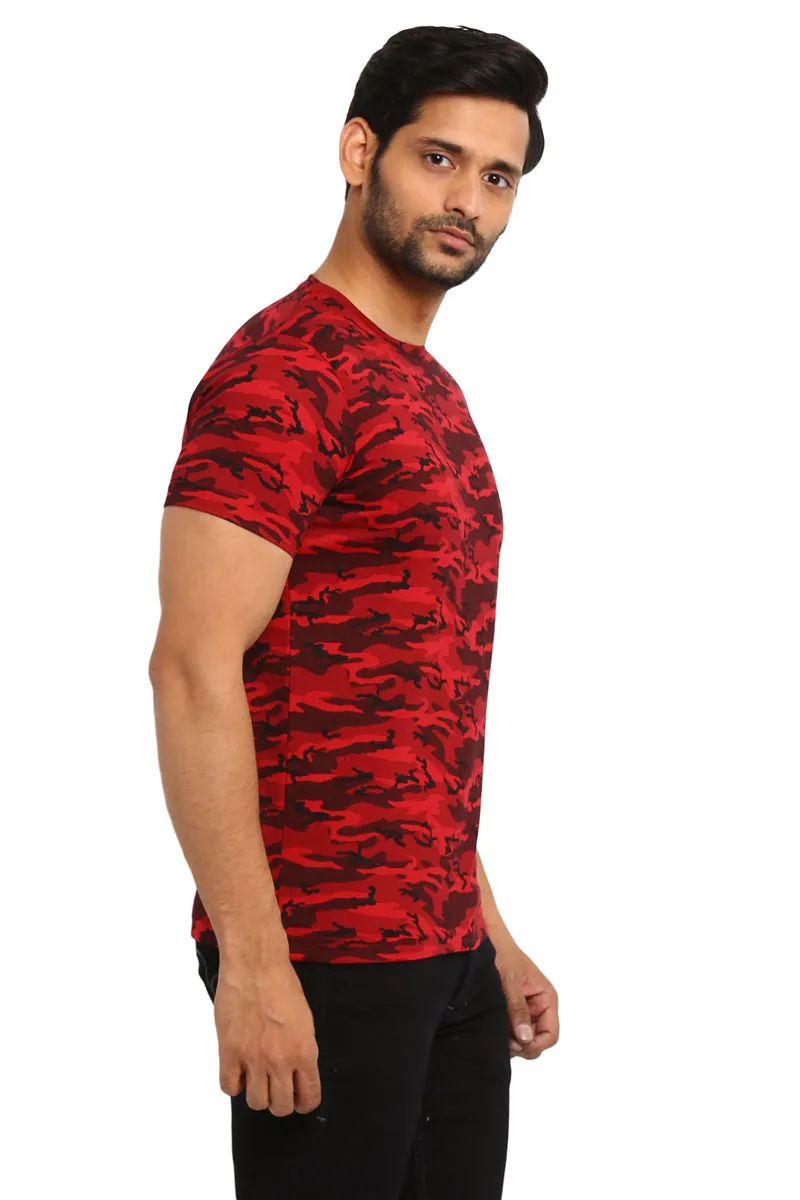 AXMANN Casual T-Shirt (Red | Gold Chrome) Combo Pack