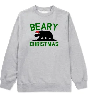 Beary Christmas California Bear funny Mens Crewneck Sweatshirt