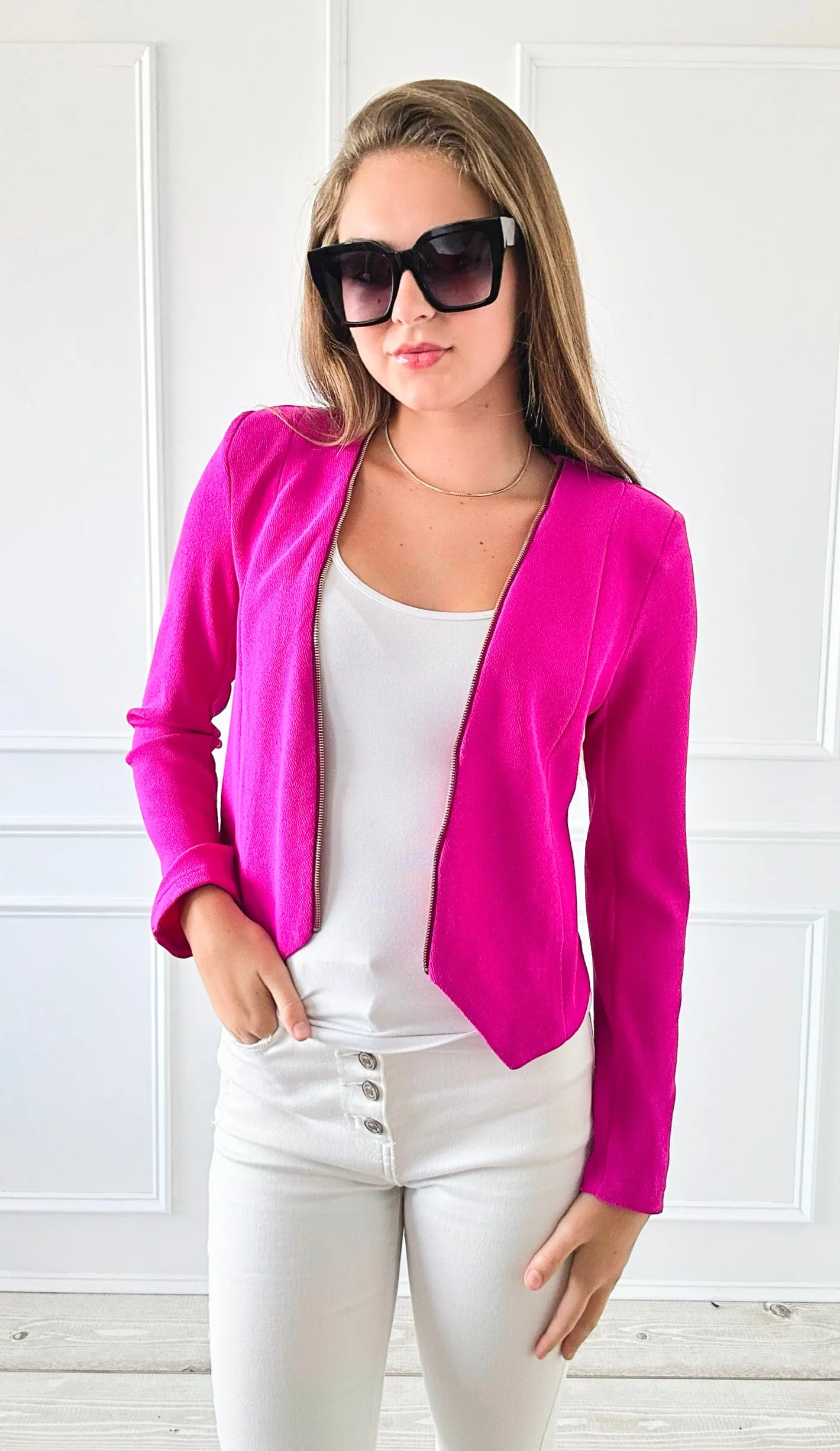 Bold Moves Zip Blazer