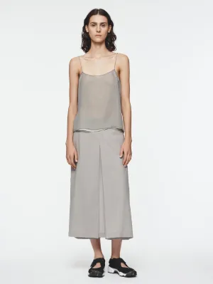 Box Pleat Skort in Fog