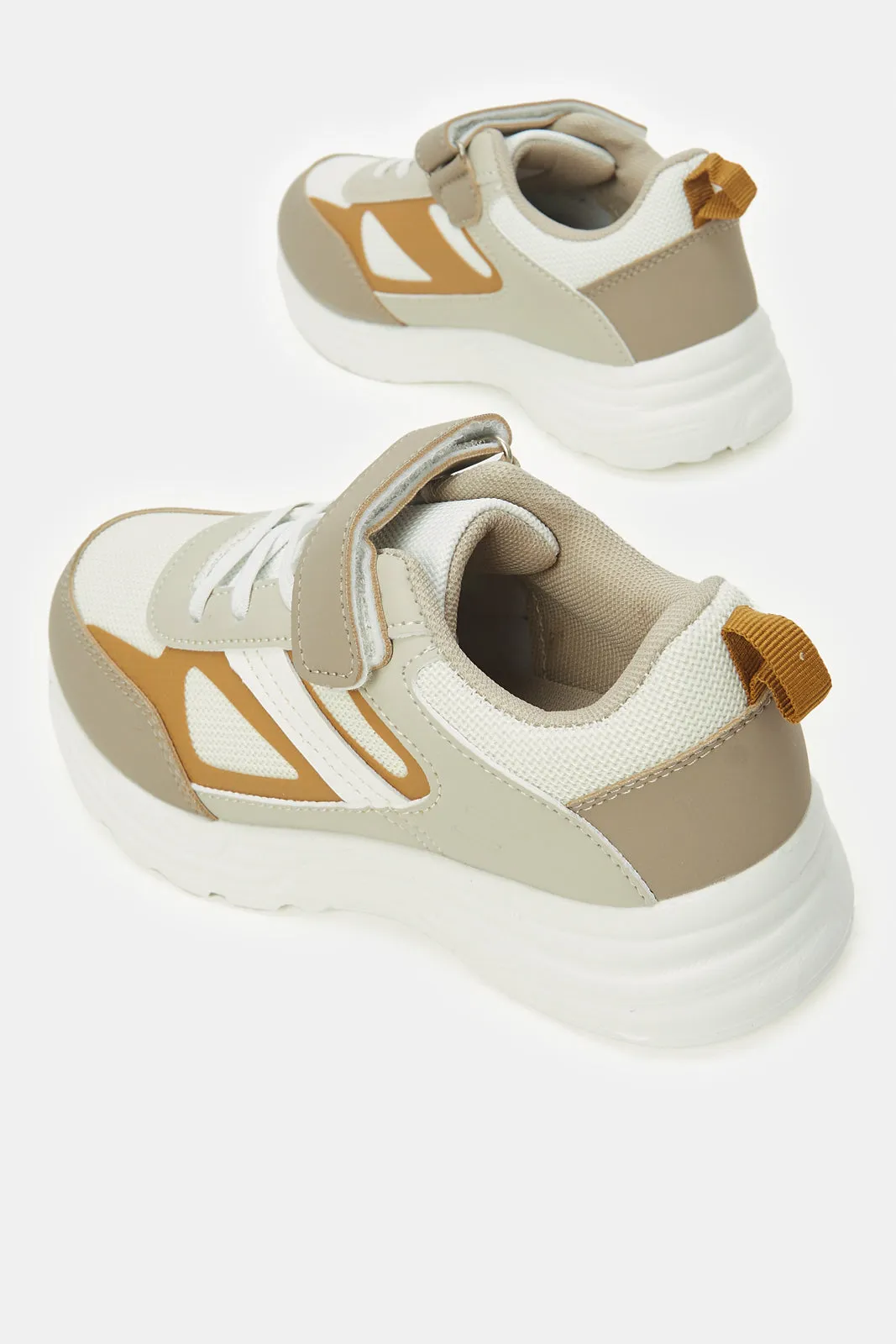 Boys Beige Chunky Sneaker