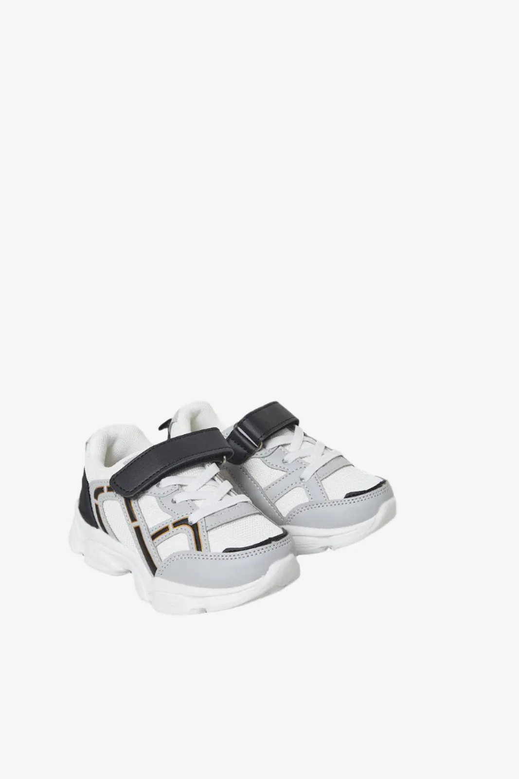 Boys Grey Overlayed Chunky Sneakers