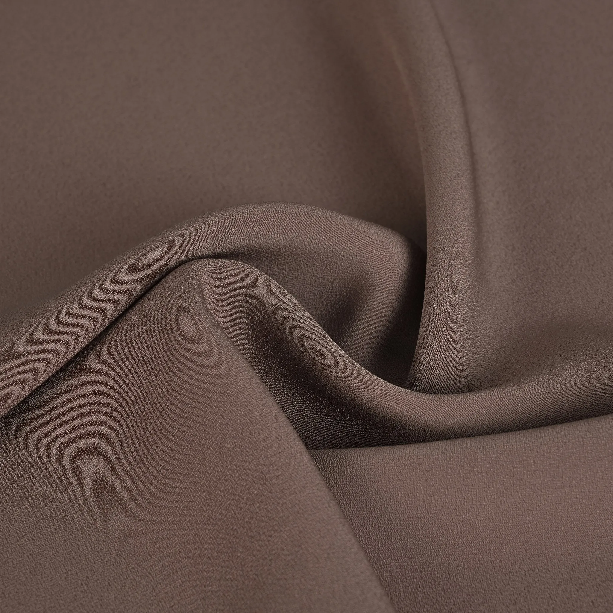 Brown Satin Backed Crepe Fabric 96906