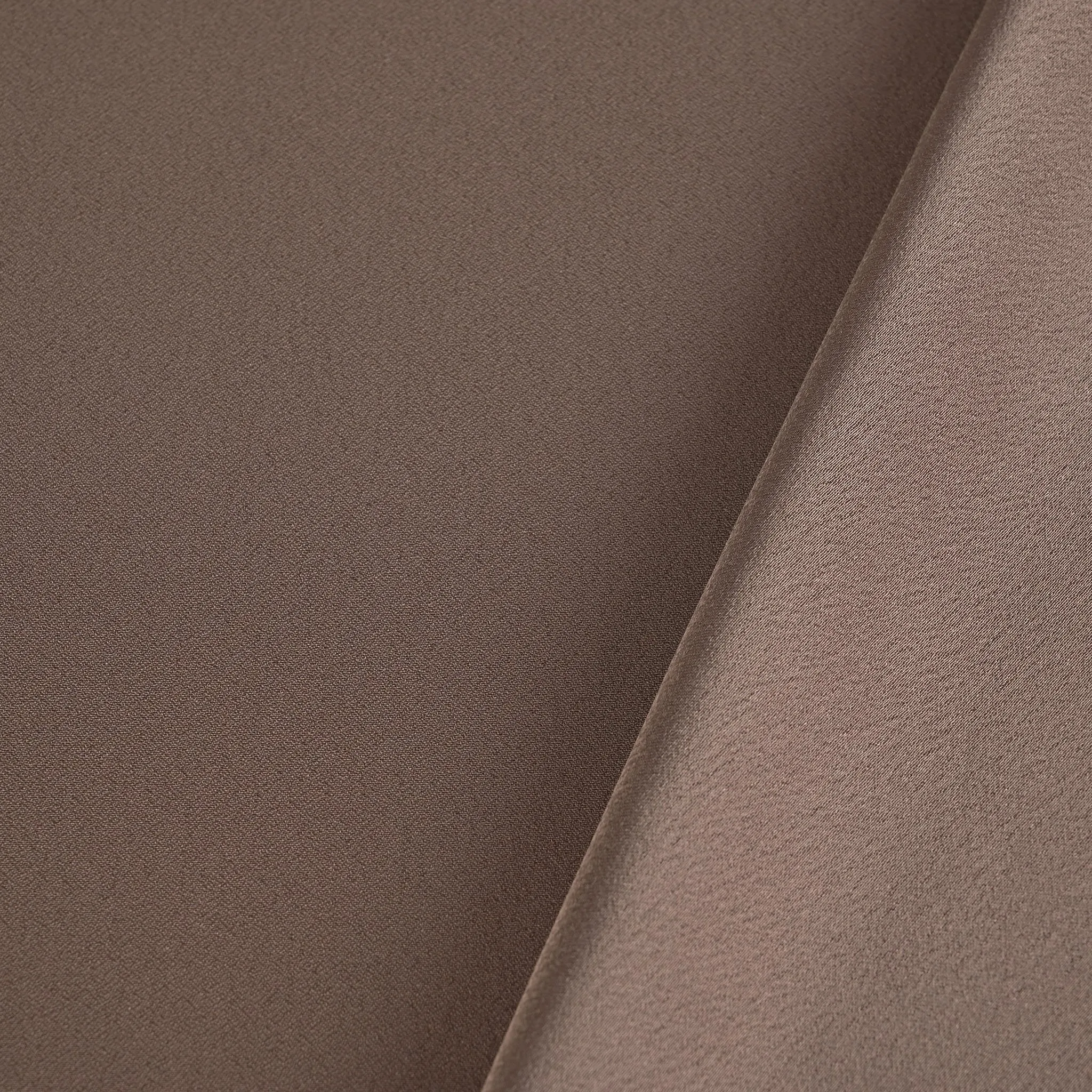 Brown Satin Backed Crepe Fabric 96906