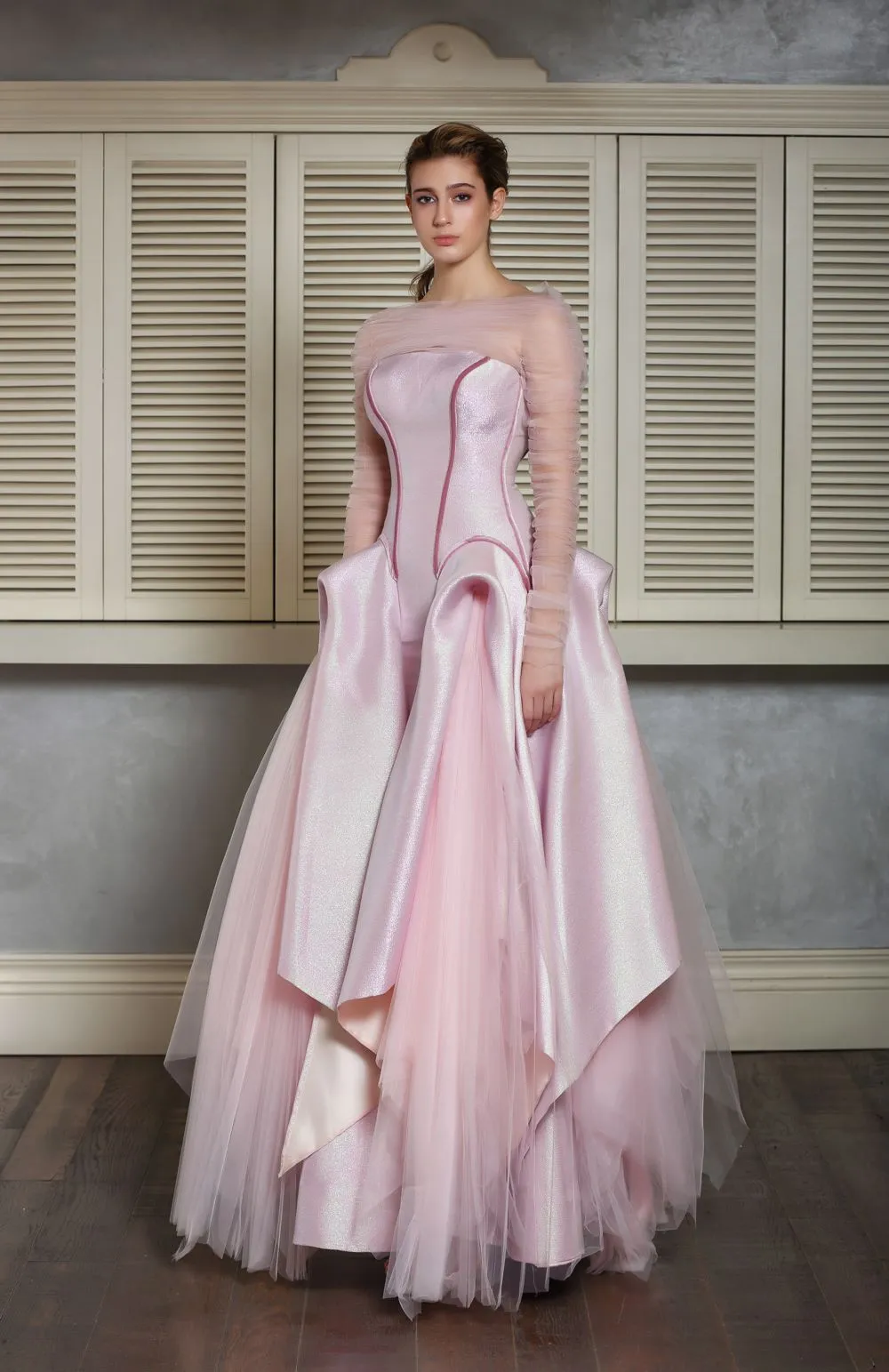 Futuristic Cut Ball Gown