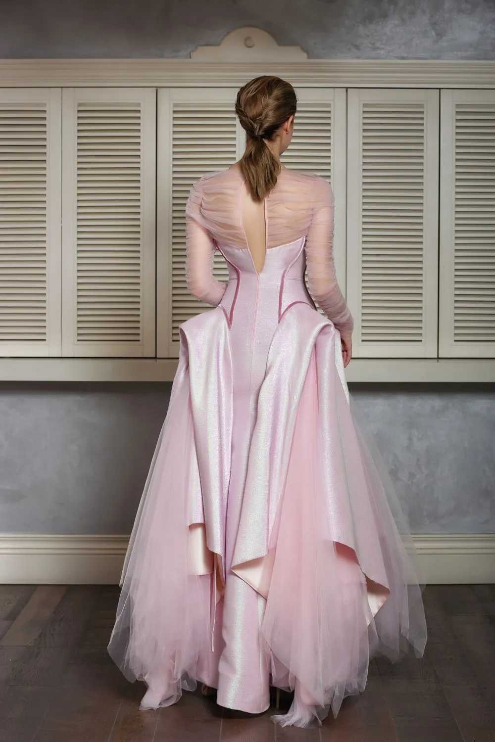 Futuristic Cut Ball Gown