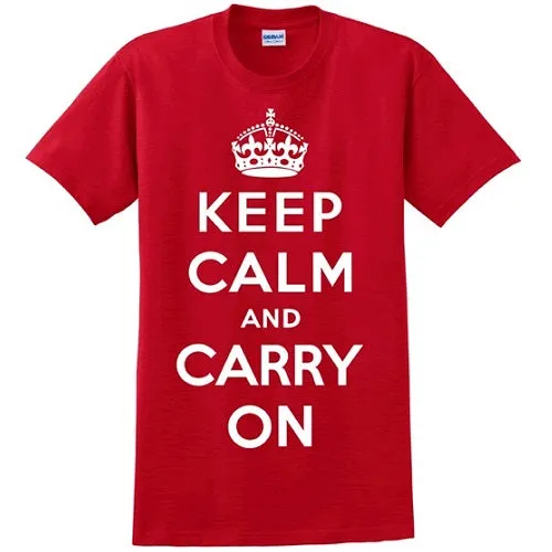 Gildan Keep Kalm and Carry On Red T-Shirt