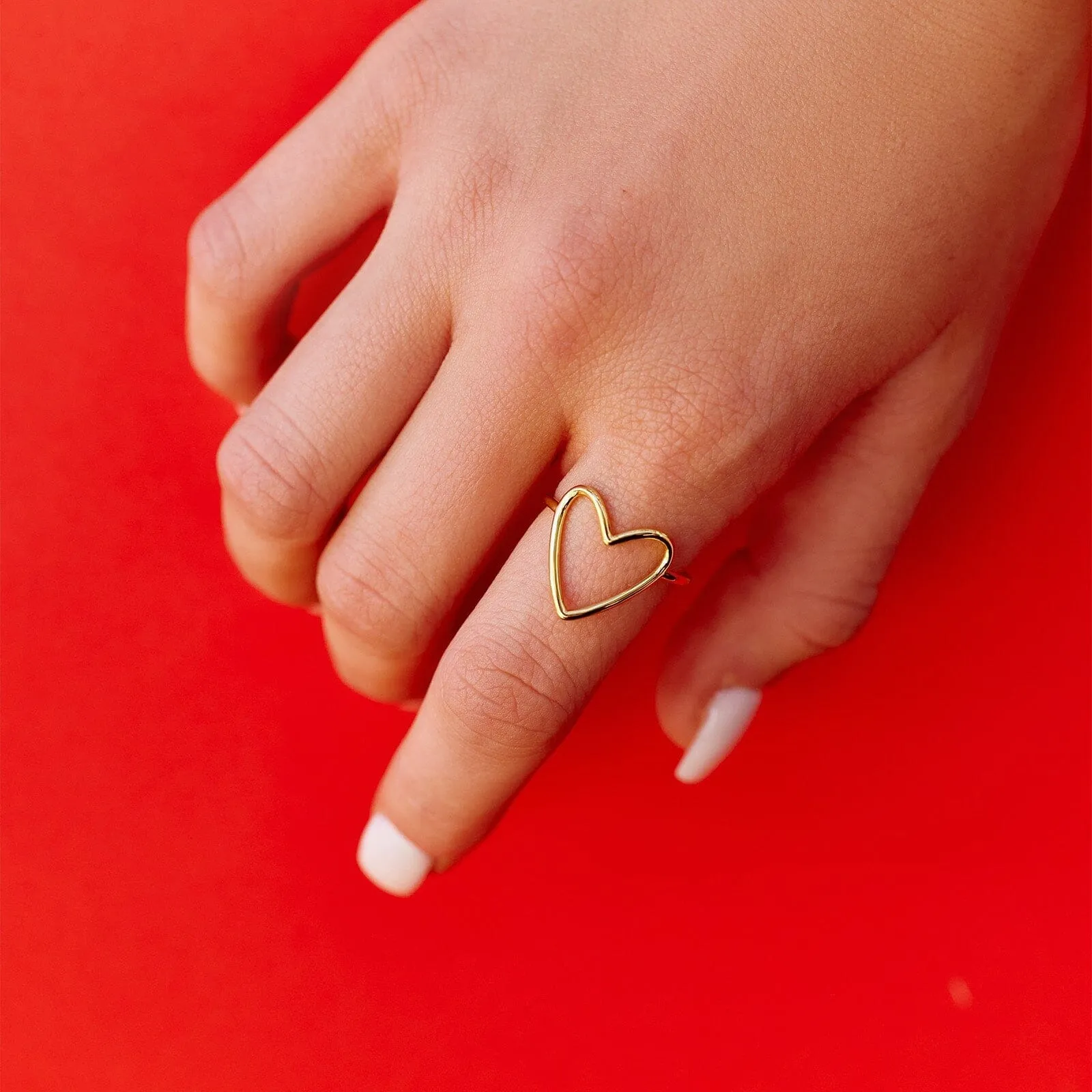 Gold Statement Heart Ring