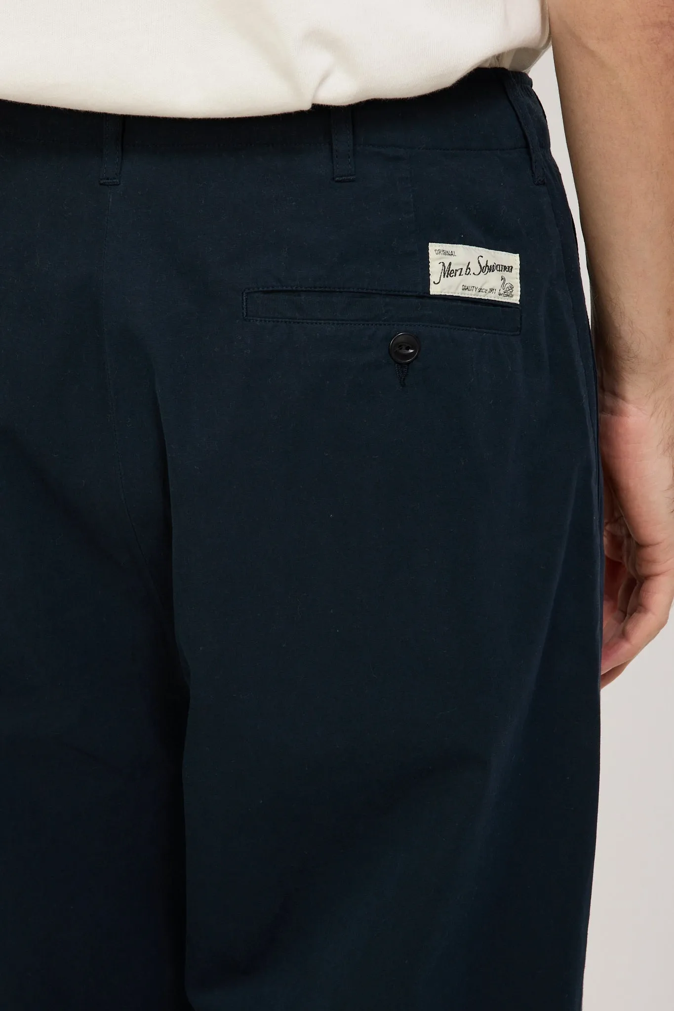 GOOD BASICS | Relaxed Fit Pleated Front Pants Dark Navy