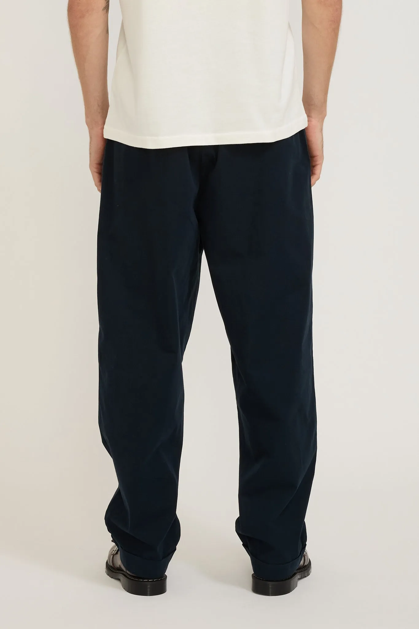 GOOD BASICS | Relaxed Fit Pleated Front Pants Dark Navy