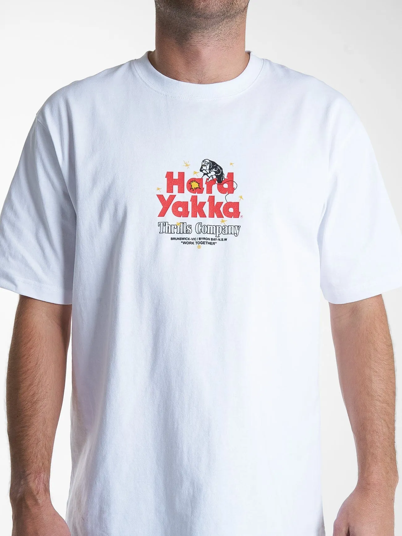 Hard Yakka X Thrills Blacksmith Oversize Tee - White