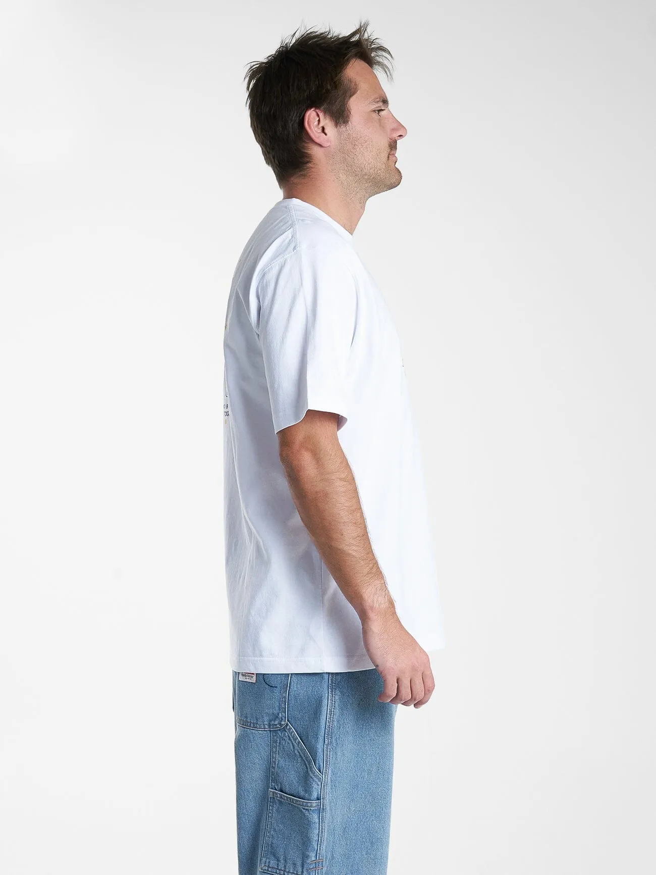 Hard Yakka X Thrills Blacksmith Oversize Tee - White